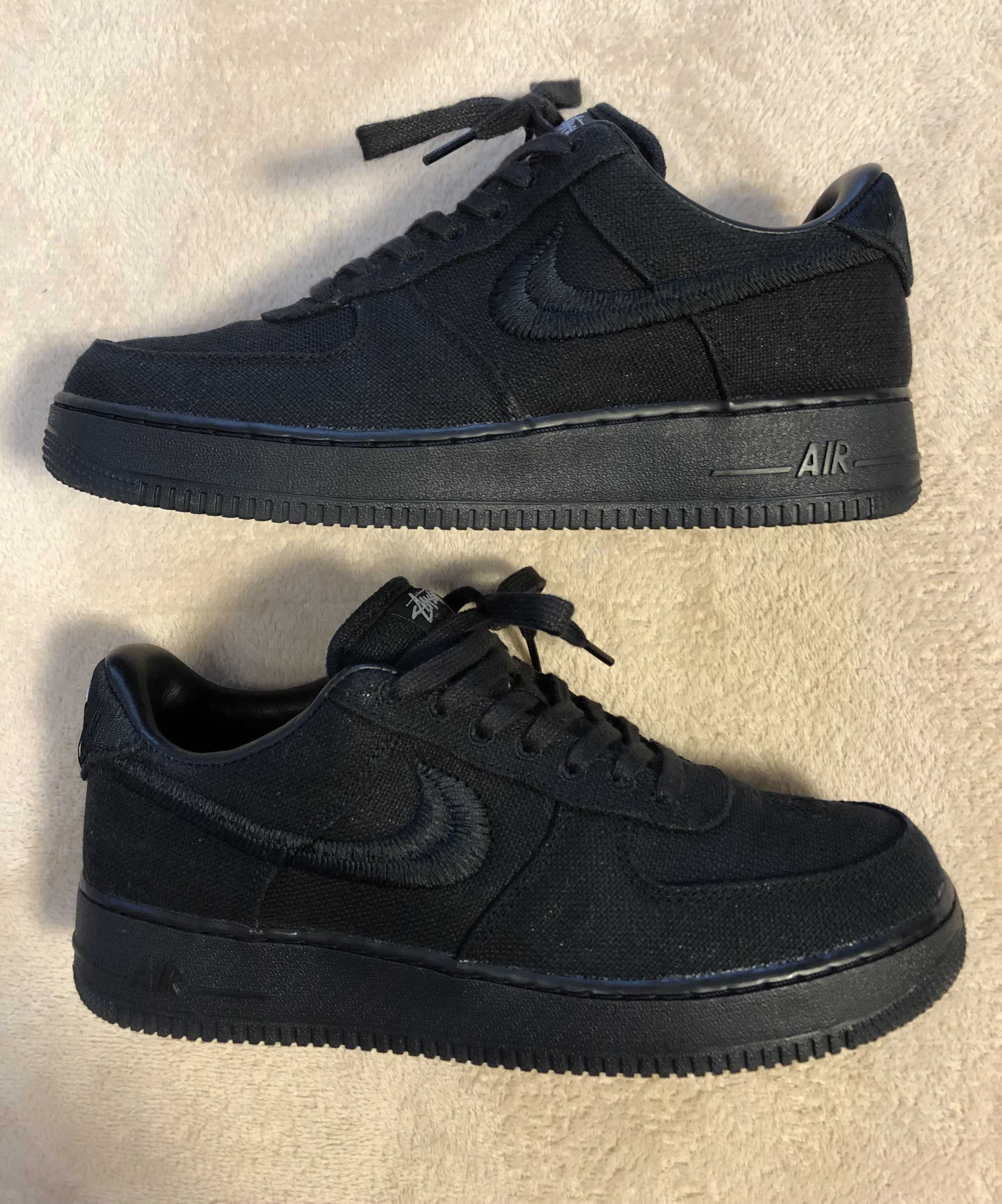 Stussy × Nike Air Force 1 Low "Triple Black"