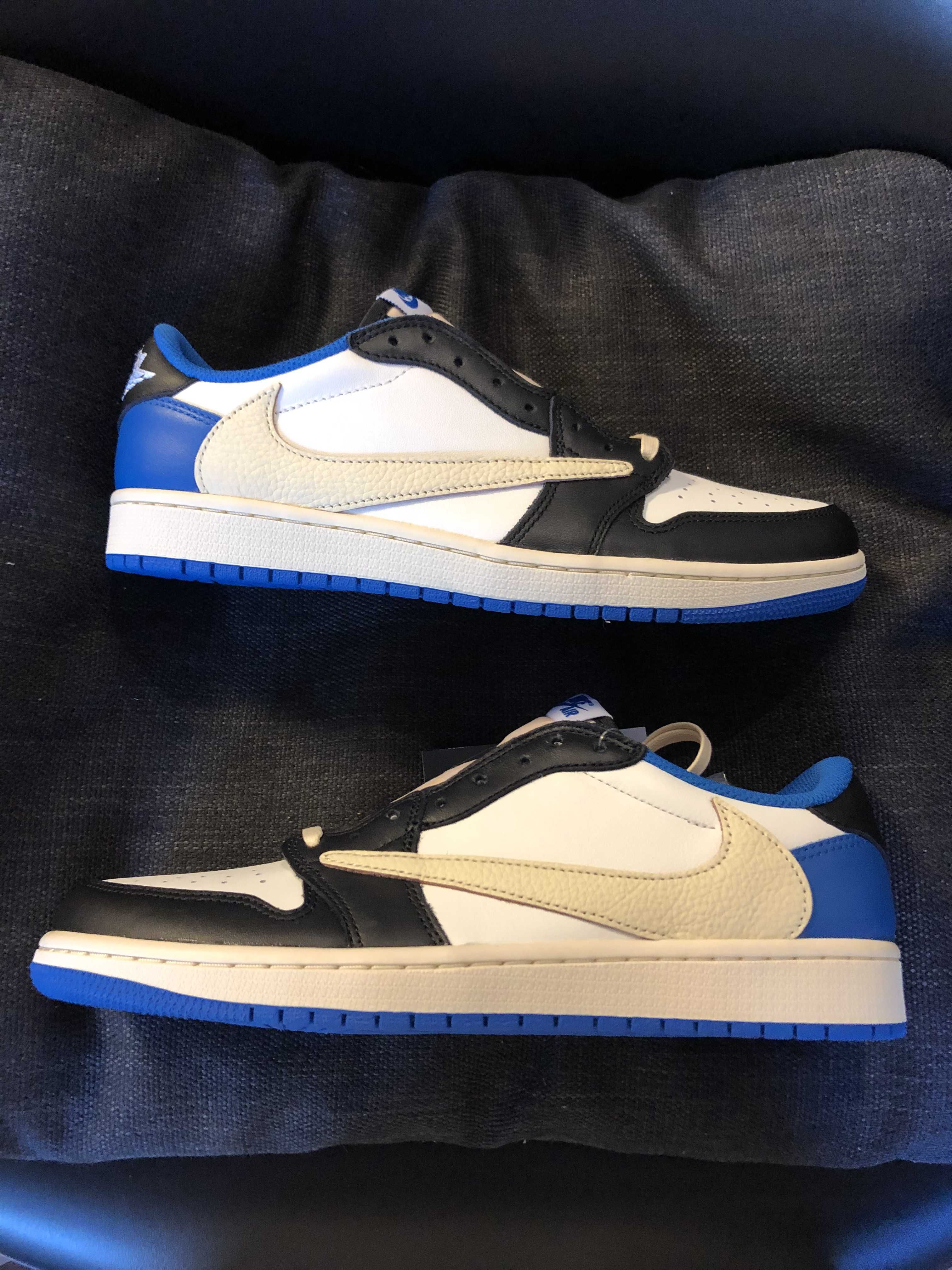 Travis Scott × fragment design × Nike Air Jordan 1 Low OG SP "Military Blue"