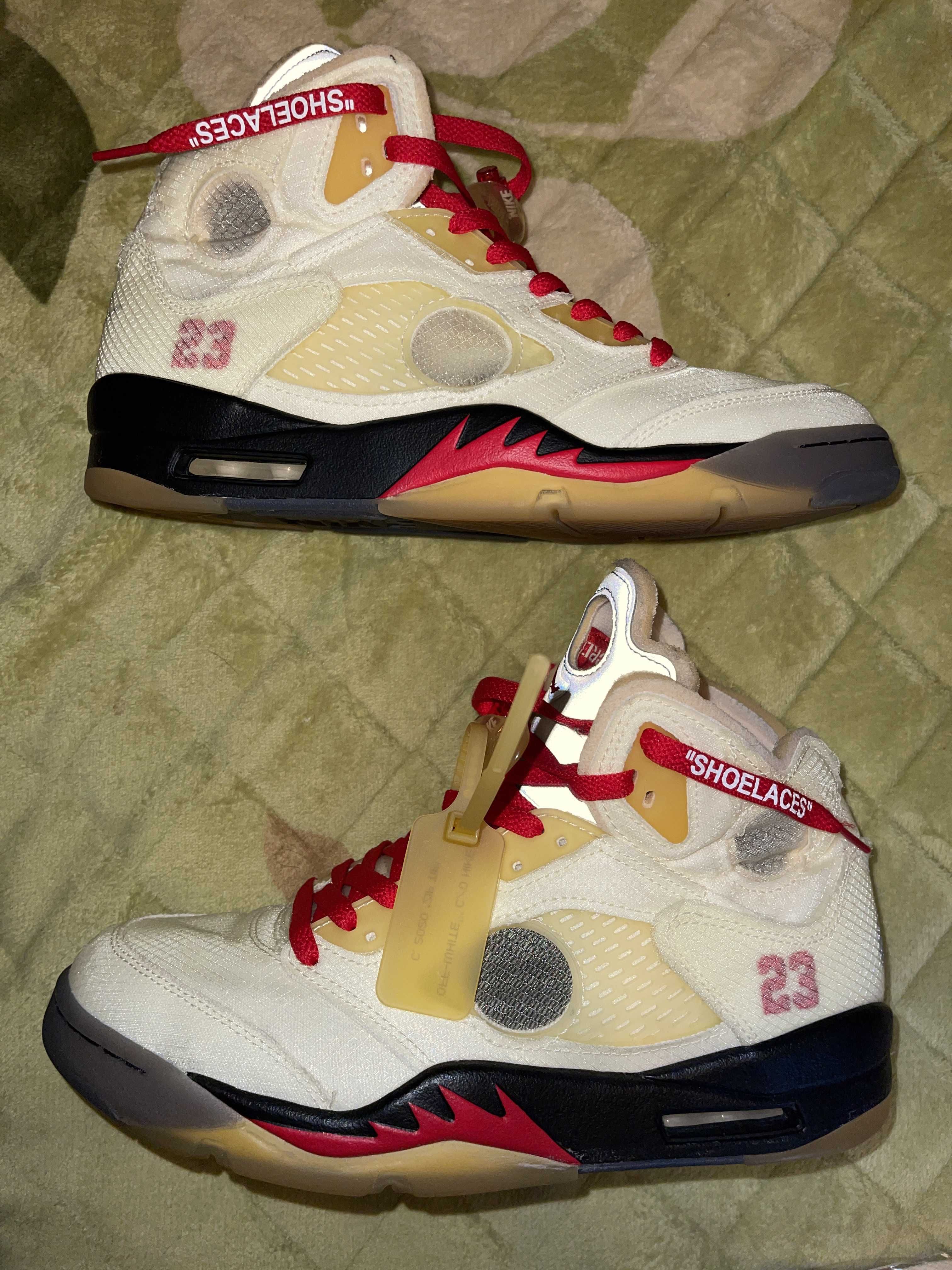 Off-White × Nike Air Jordan 5 "Sail"  