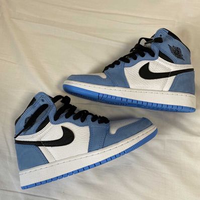 Nike GS Air Jordan 1 High "White/University Blue/Black"