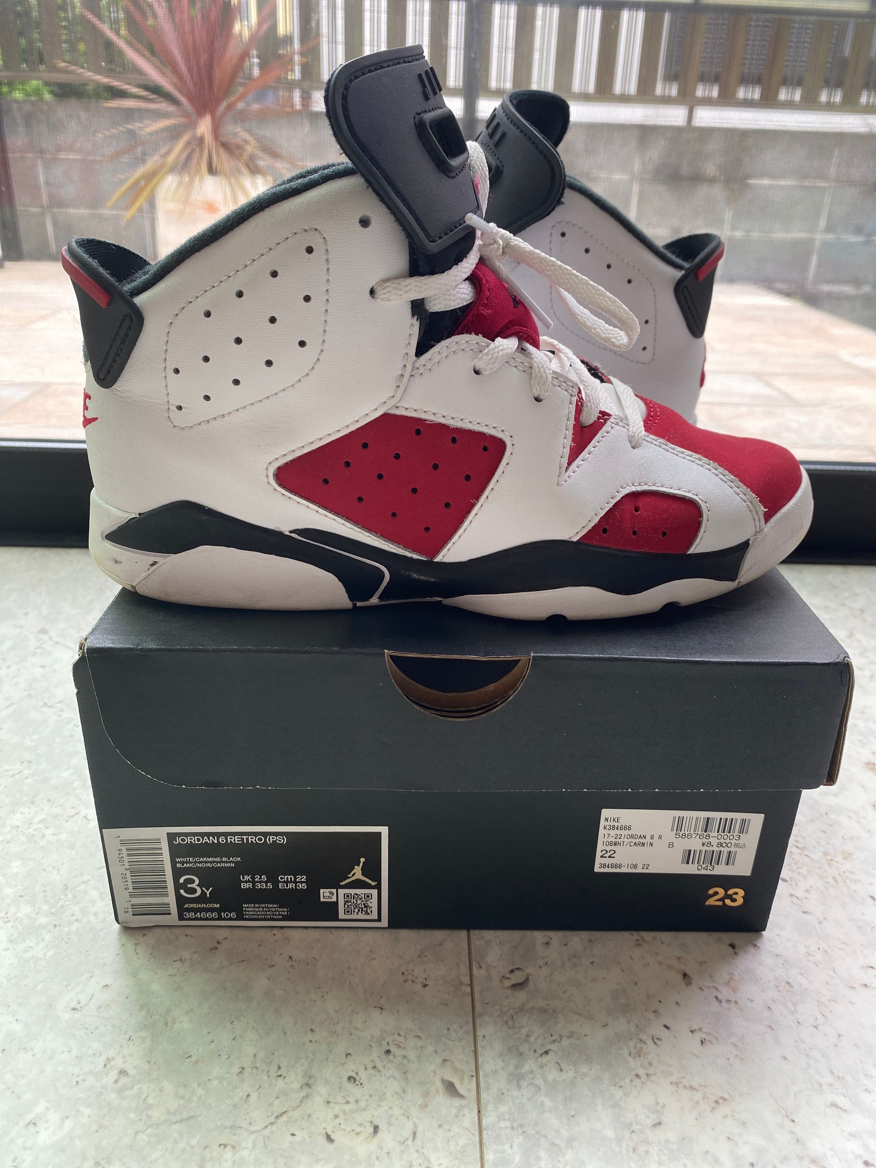Nike PS Air Jordan 6 "Carmine"(2021)