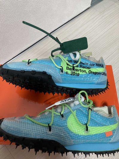 Off-White × Nike Women's Waffle Racer "Vivid Sky"