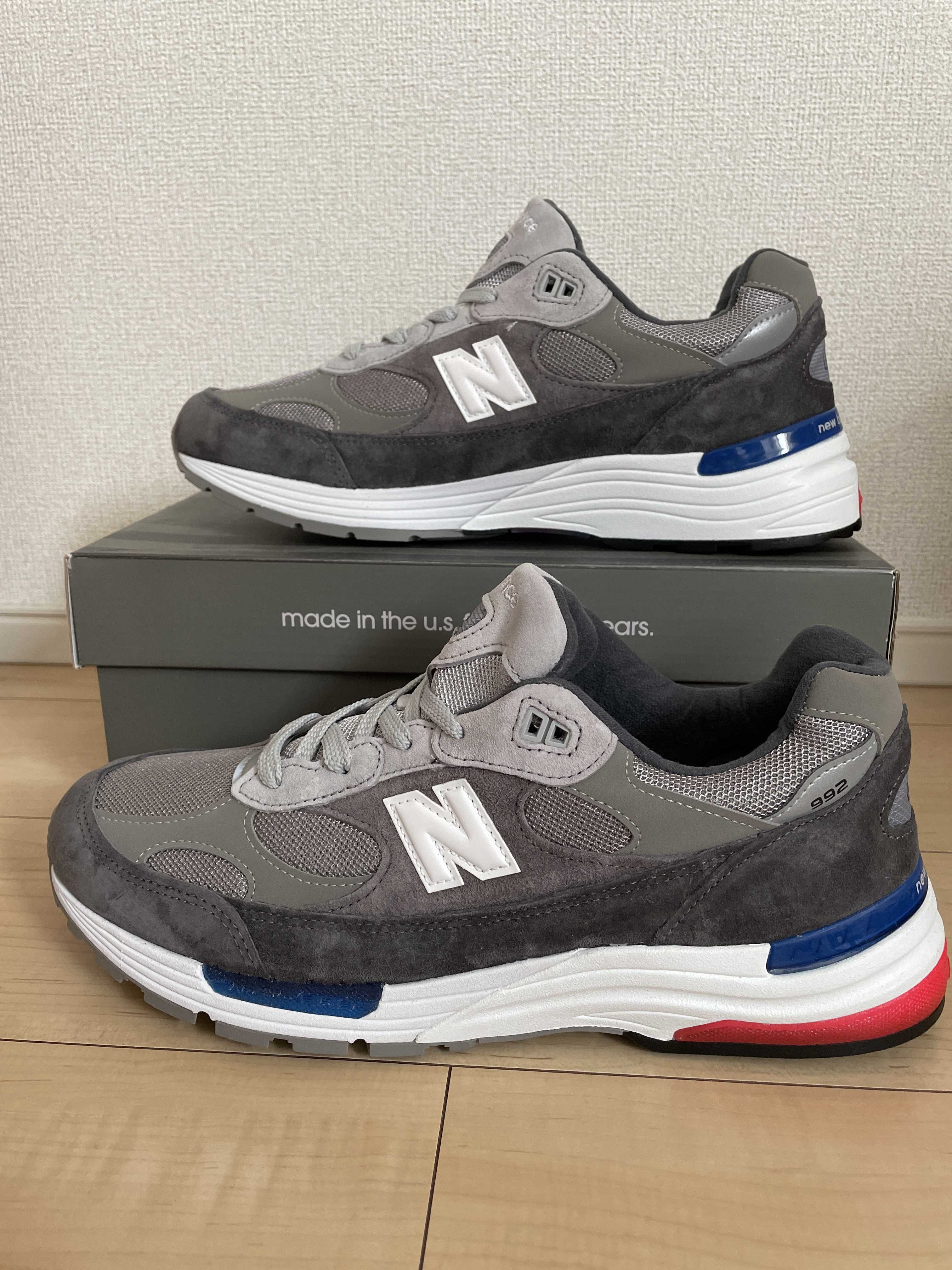 New Balance 992 "GRAY/BLUE/RED"