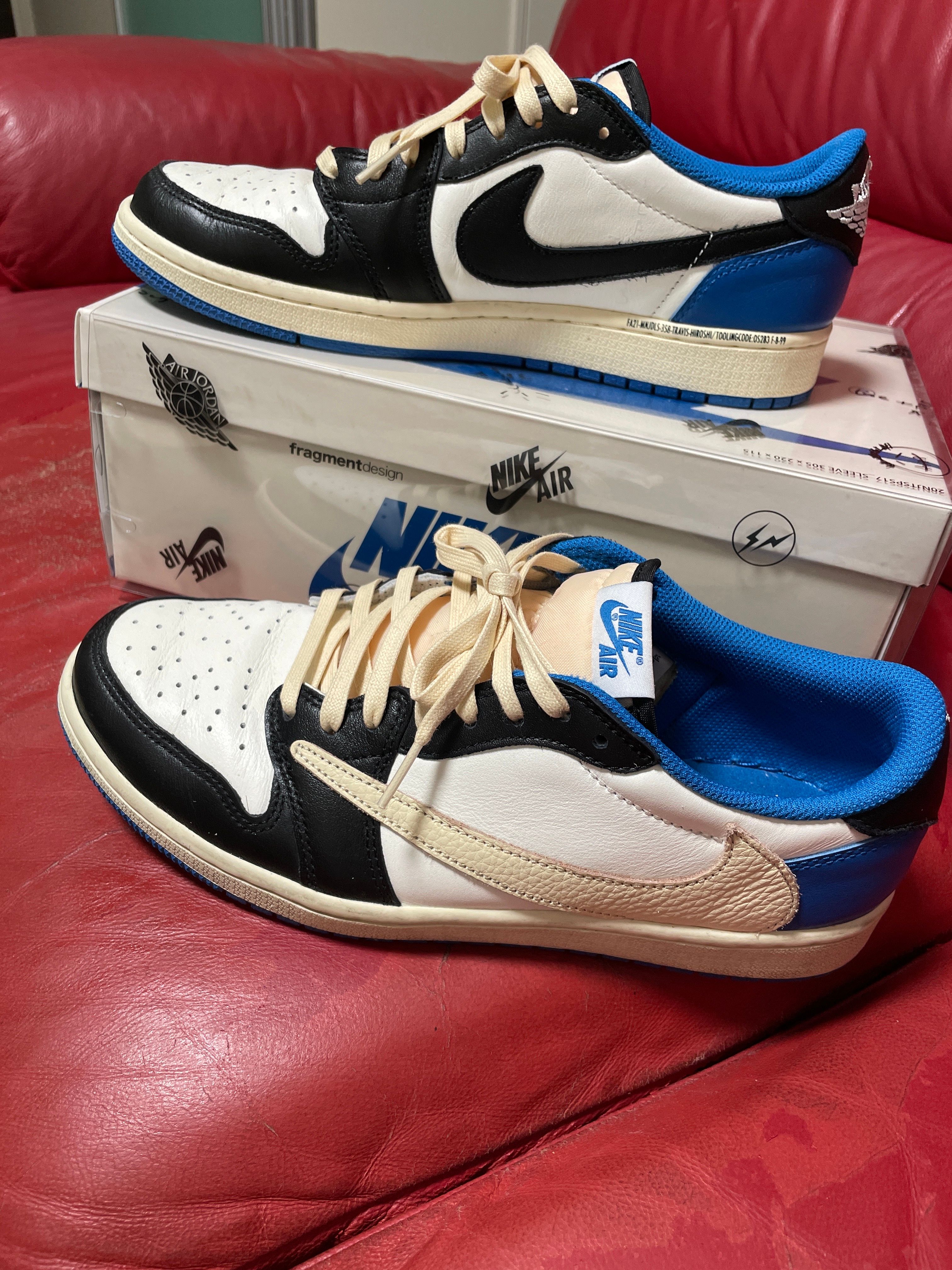 Travis Scott × fragment design × Nike Air Jordan 1 Low OG SP "Military Blue"
