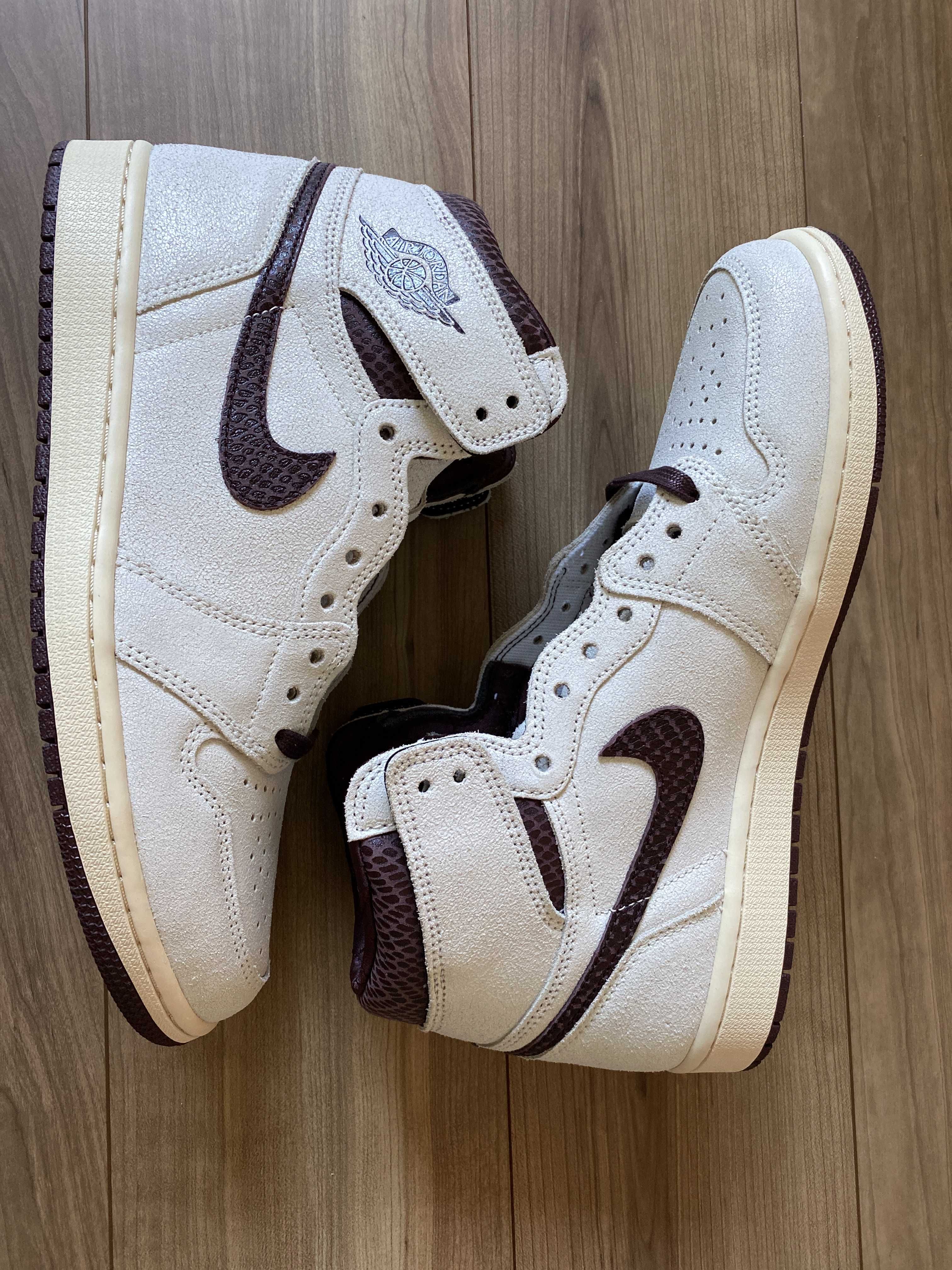 A Ma Maniere × Nike Air Jordan 1 Retro High OG "Sail and Burgundy"