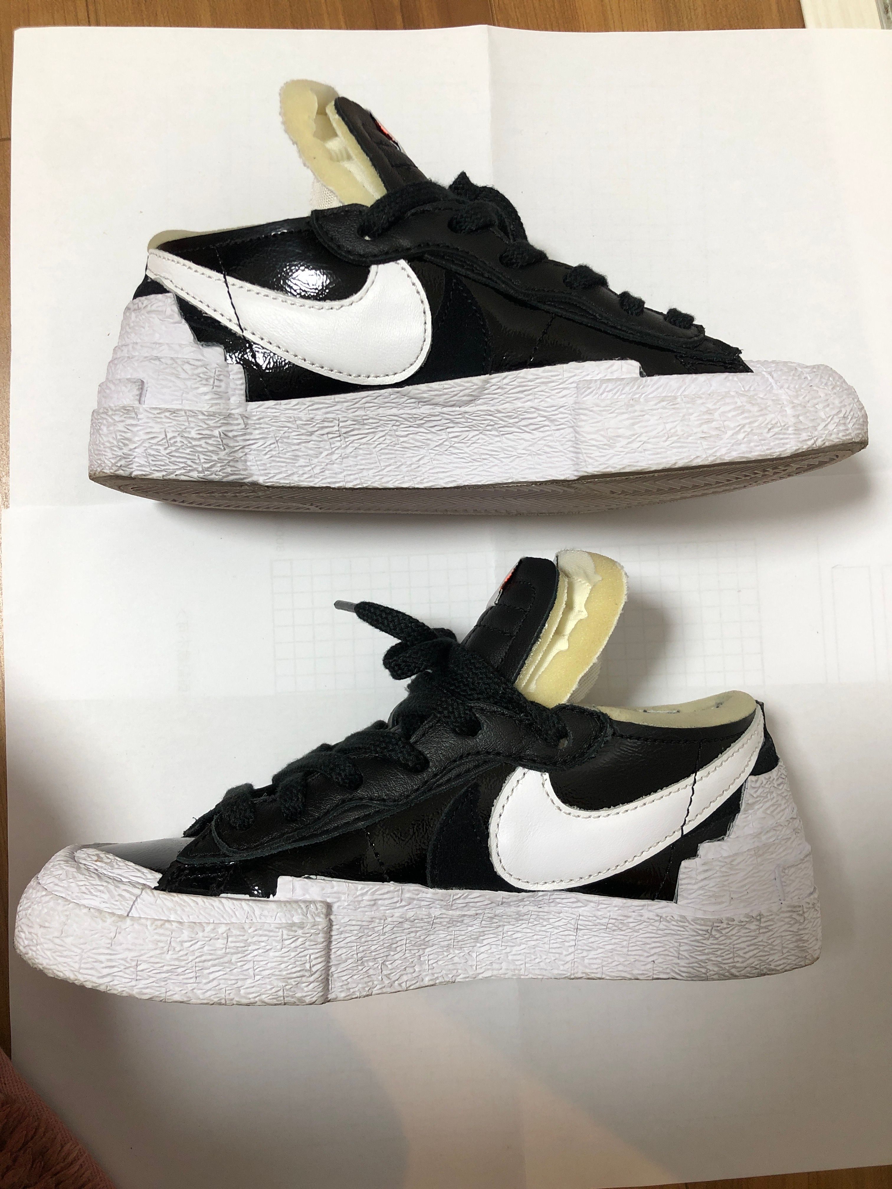 sacai × Nike Blazer Low "Black Patent Leather"
