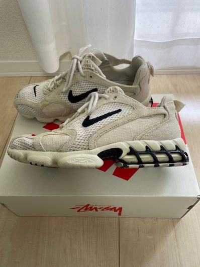Stussy × Nike Air Zoom Spiridon CG 2 "Fossil/Black"