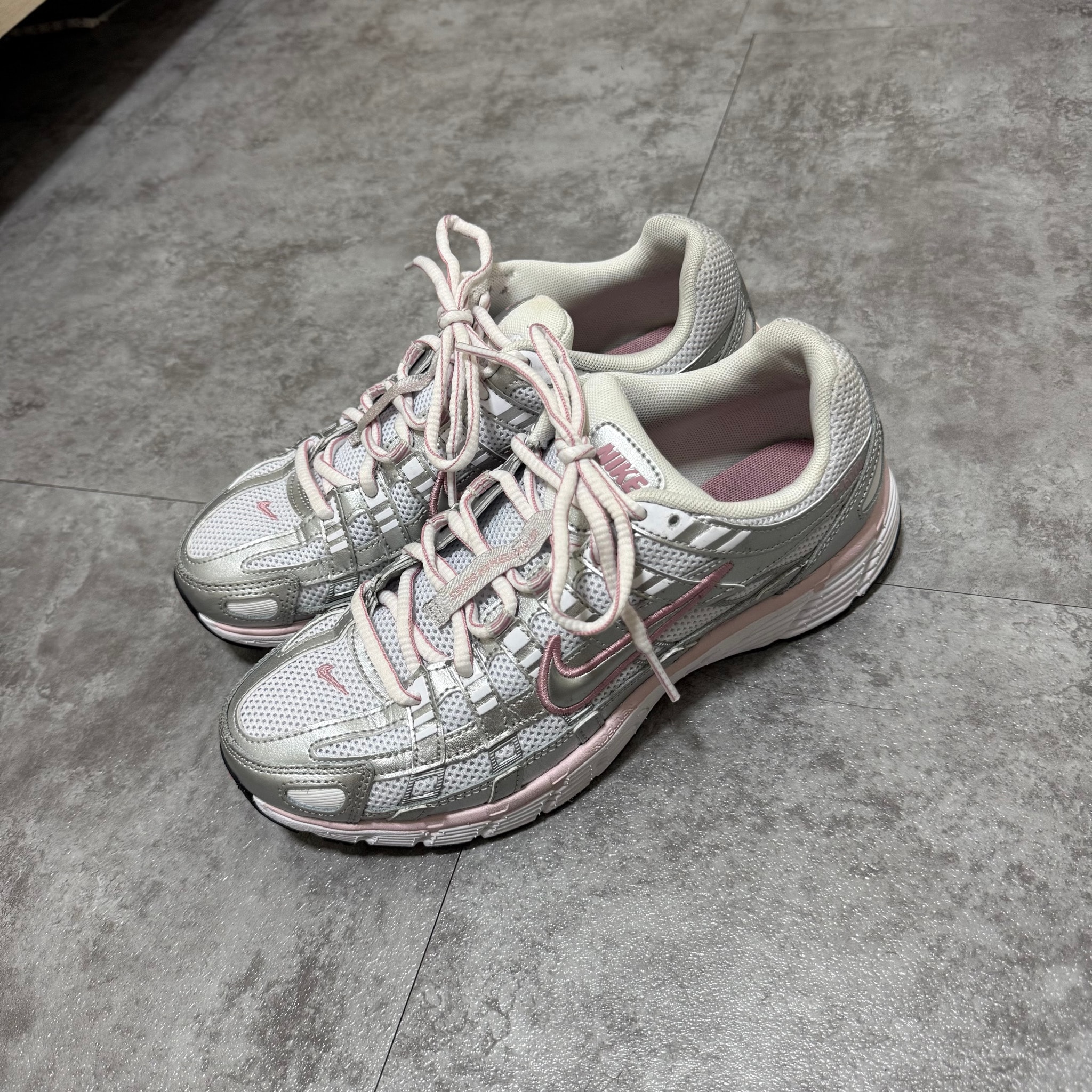 Nike Women's P-6000 "White/Elemental Pink/Black/Metallic Silver"