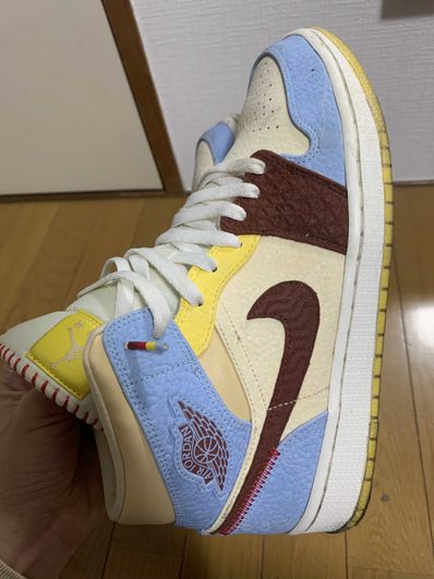 MAISON CHATEAU ROUGE × NIKE AIR JORDAN 1 MID SE "WHITE/LIGHT BLUE"