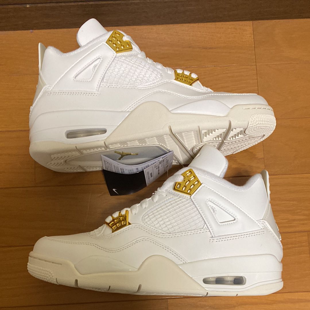 Nike Women's Air Jordan 4 Retro "White & Gold"