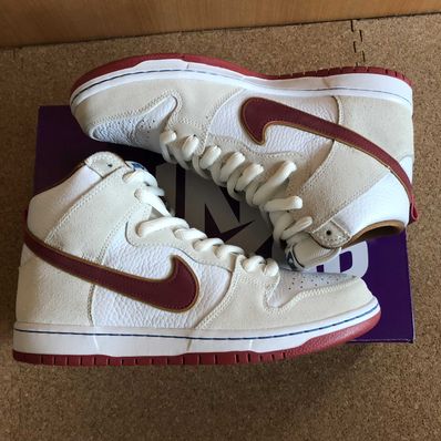 Nike Dunk High Pro "Sail/Team Crimson"