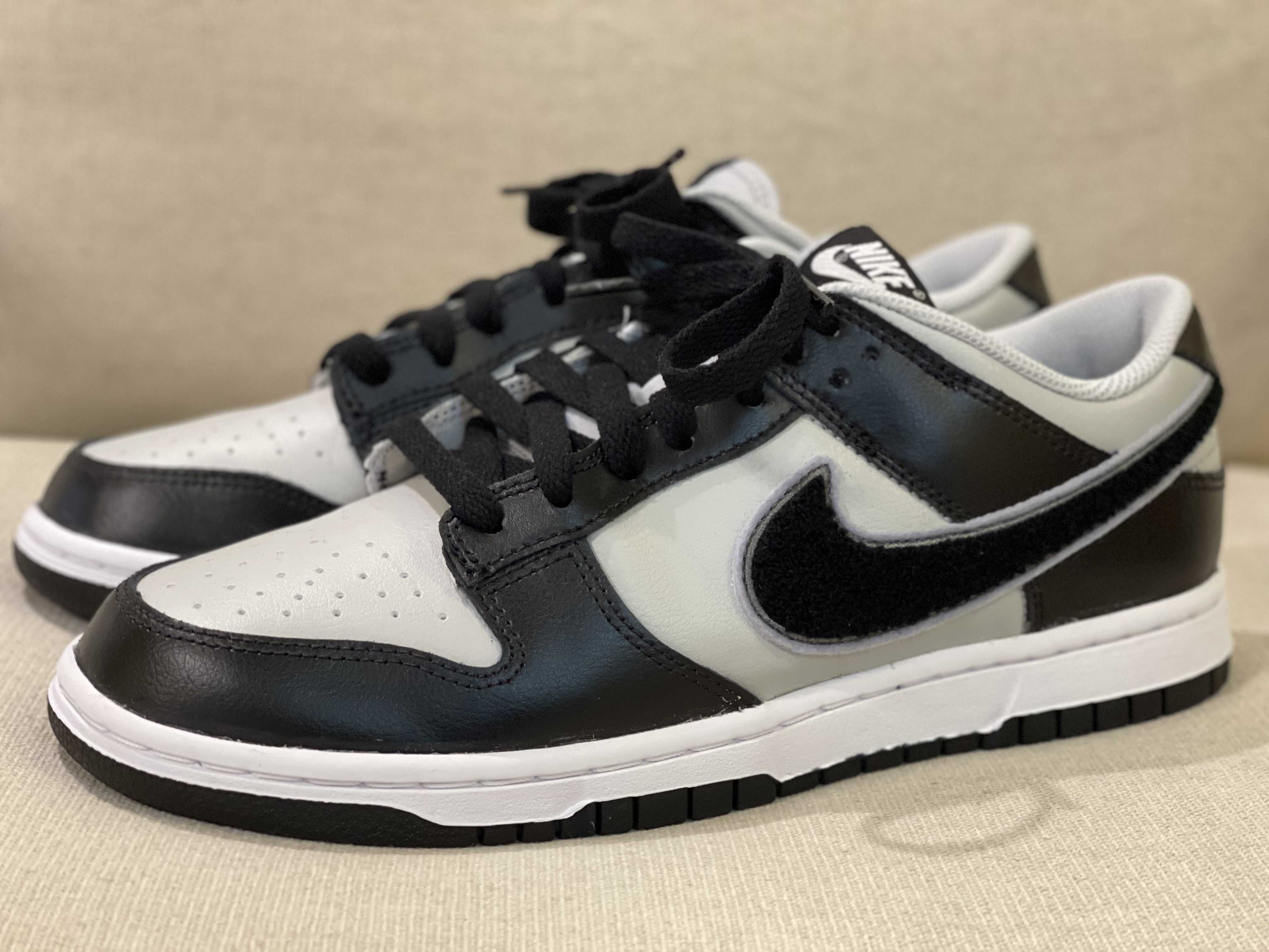 Nike Dunk Low Retro Chenille Swoosh "Black Grey"