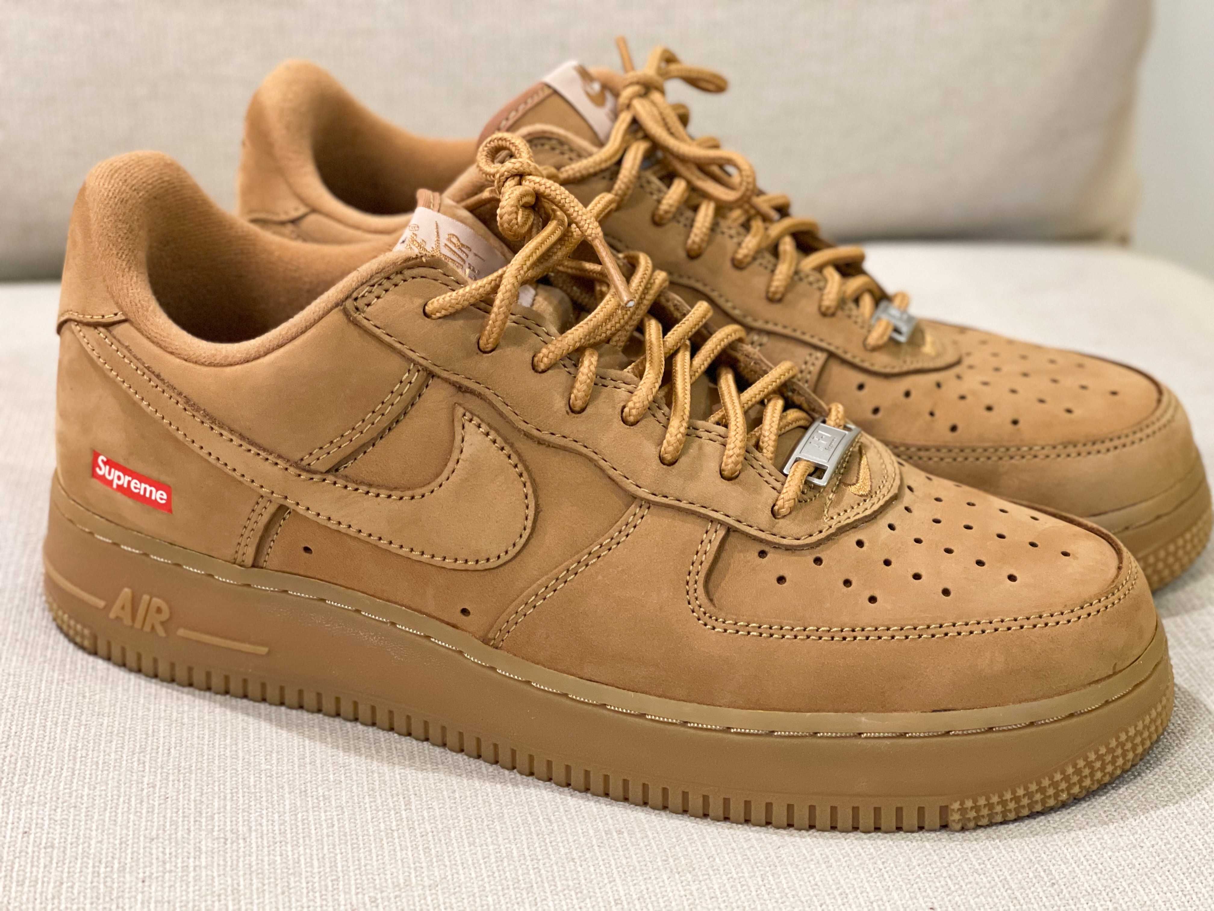 Supreme × Nike Air Force 1 Low "Flax/Wheat"