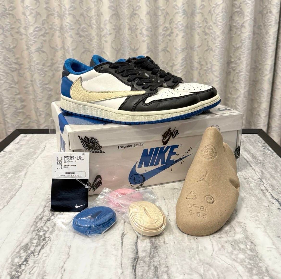 Travis Scott × fragment design × Nike Air Jordan 1 Low OG SP "Military Blue"
