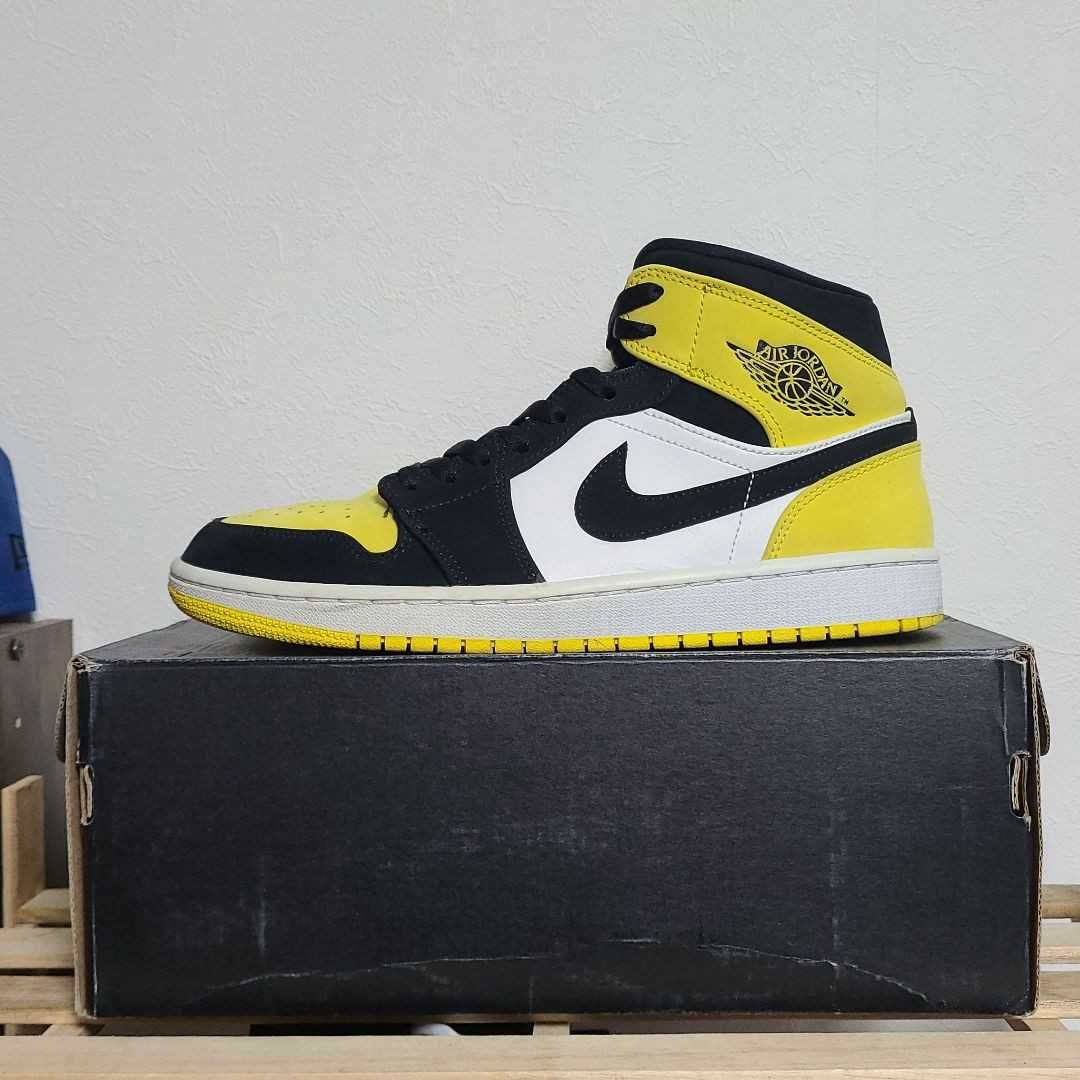 Nike Air Jordan 1 Mid "Yellow Toe Black"