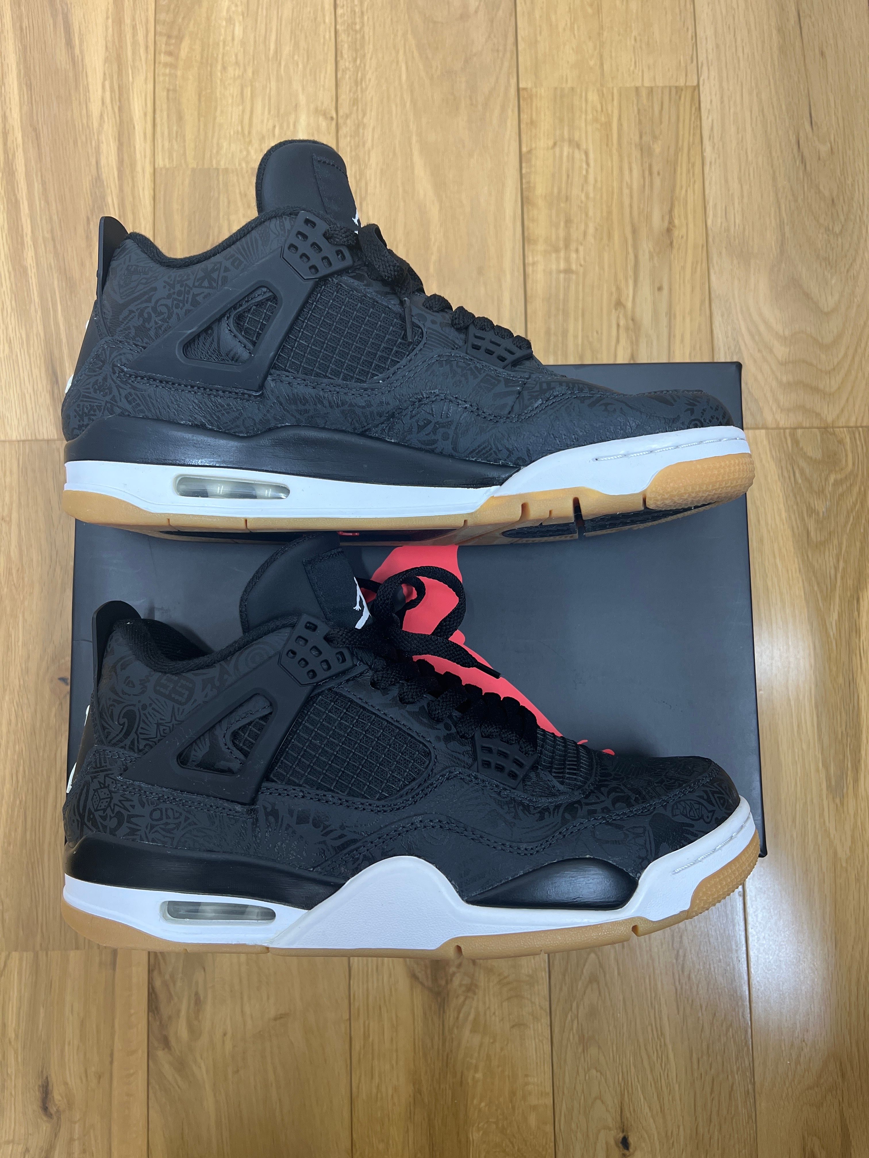 Nike Air Jordan 4 Retro "Laser Black/Gum"