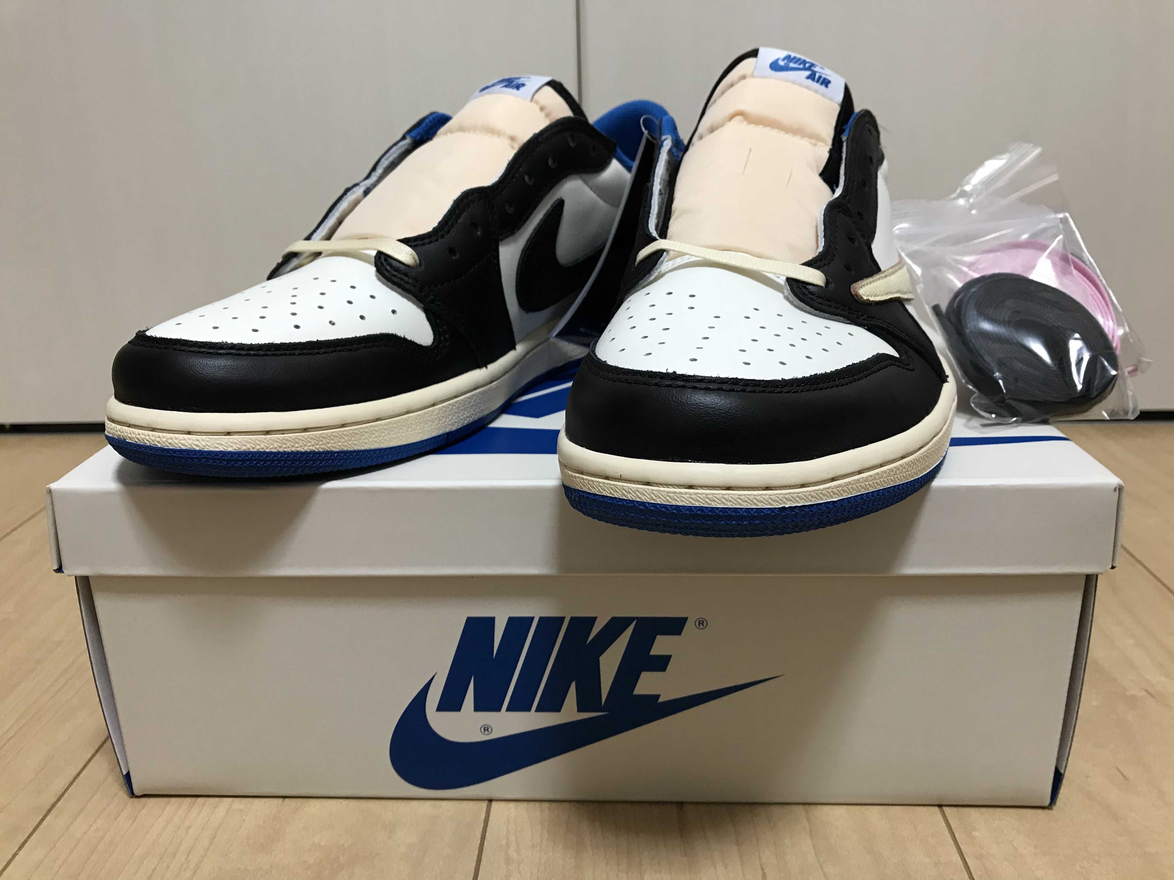 Travis Scott × fragment design × Nike Air Jordan 1 Low OG SP "Military Blue"