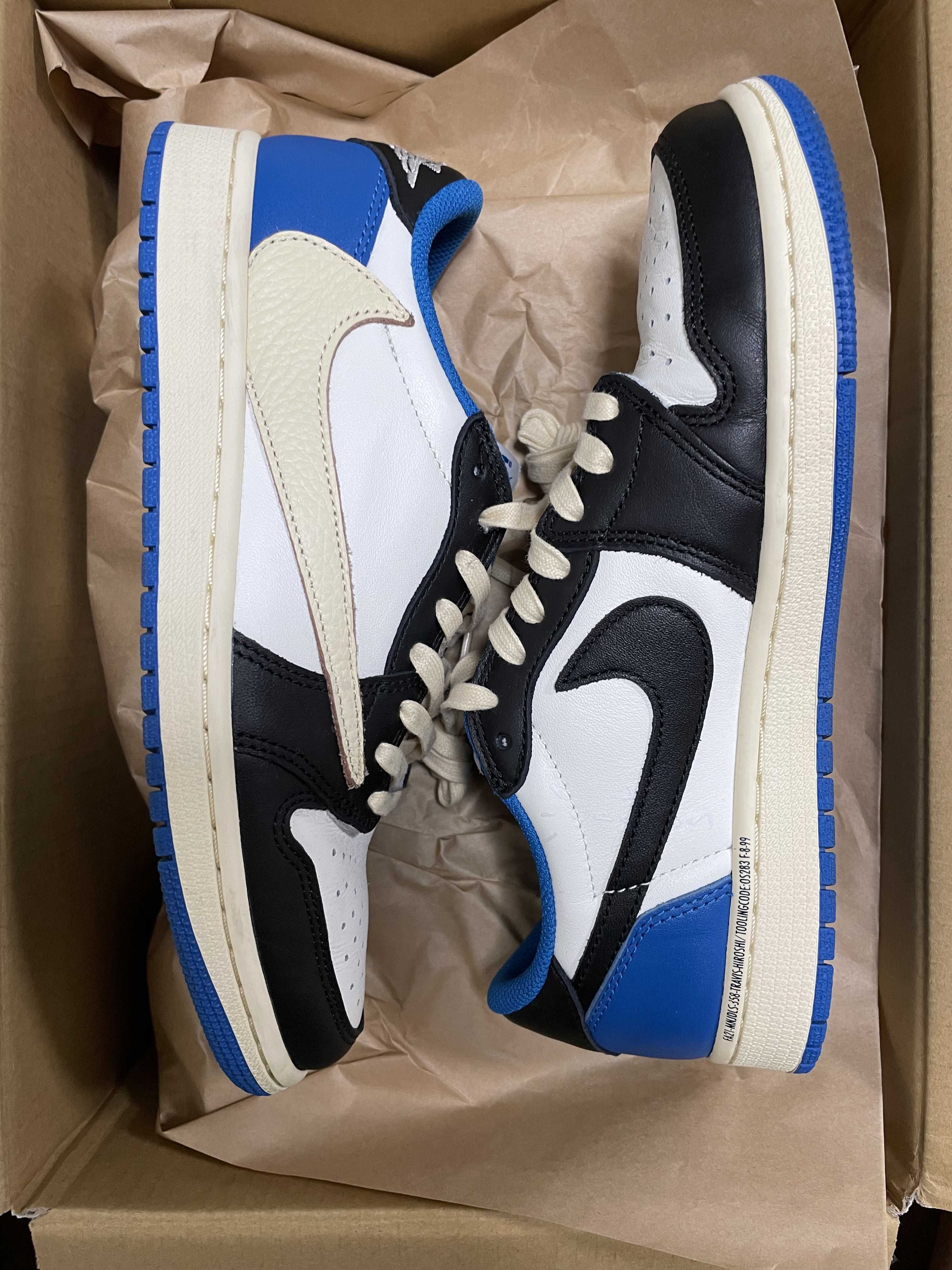Travis Scott × fragment design × Nike Air Jordan 1 Low OG SP "Military Blue"