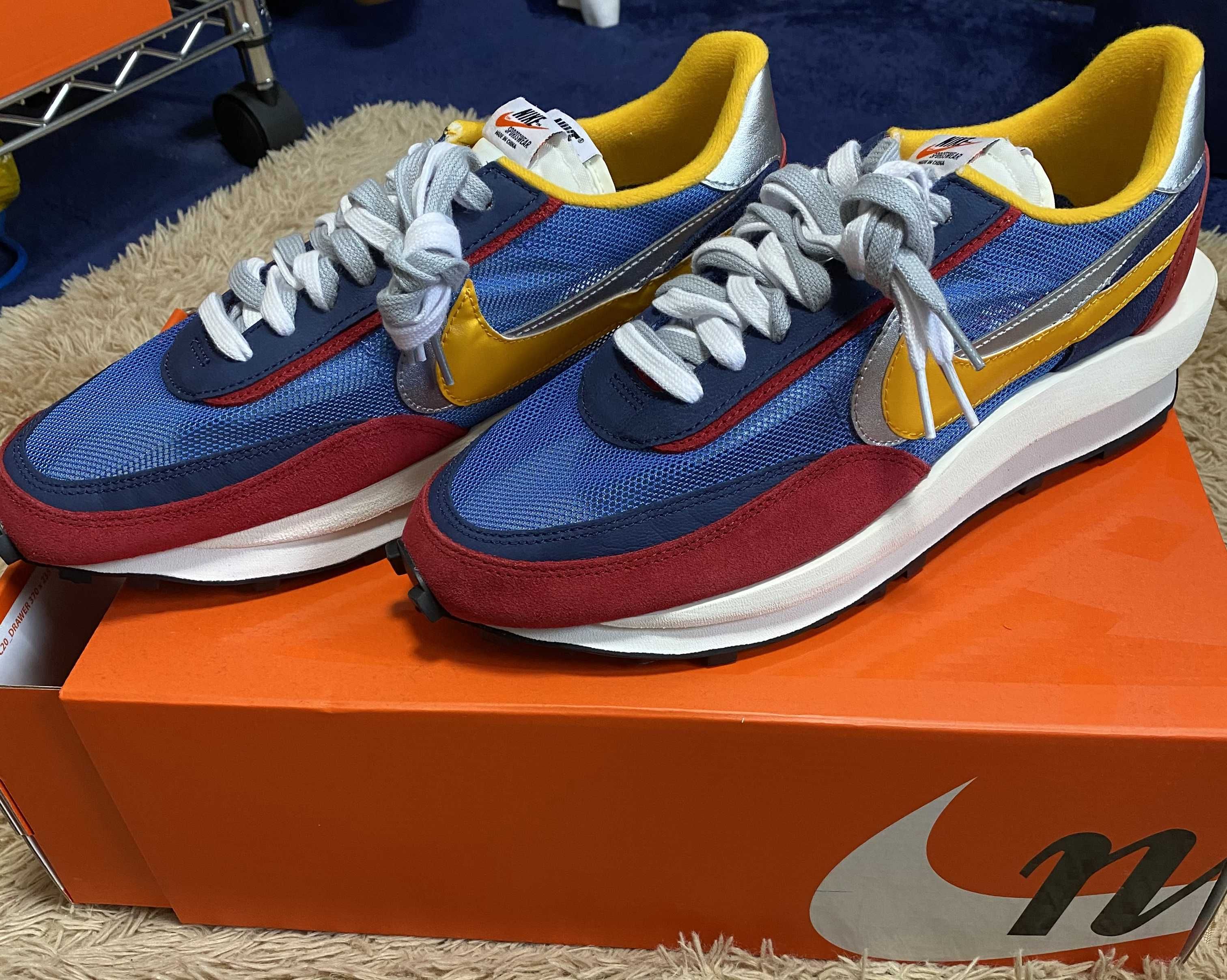 sacai × Nike LDV Waffle "Red/Blue"