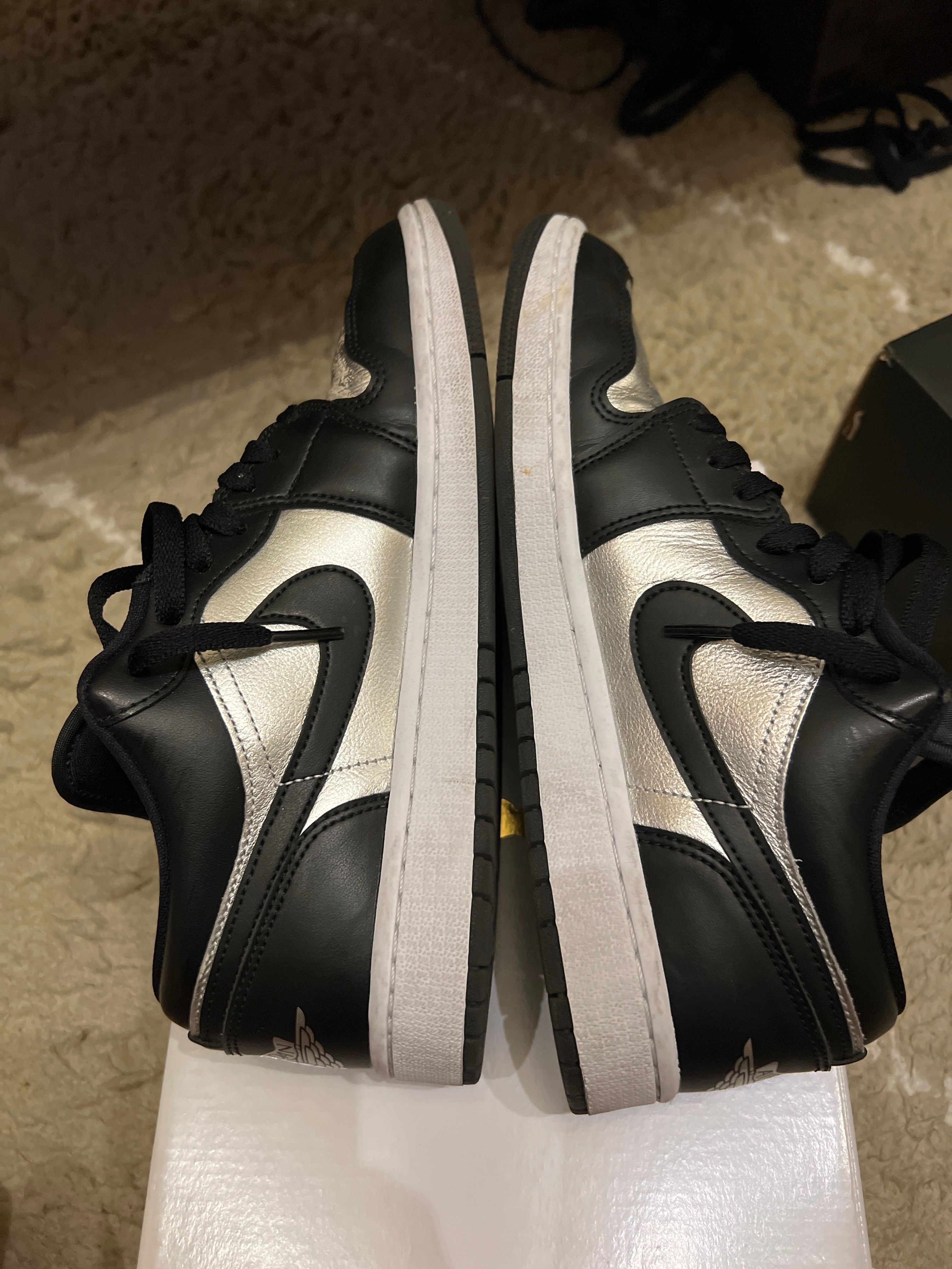 Nike Women's Air Jordan 1 Low SE "Black/Metallic Silver"