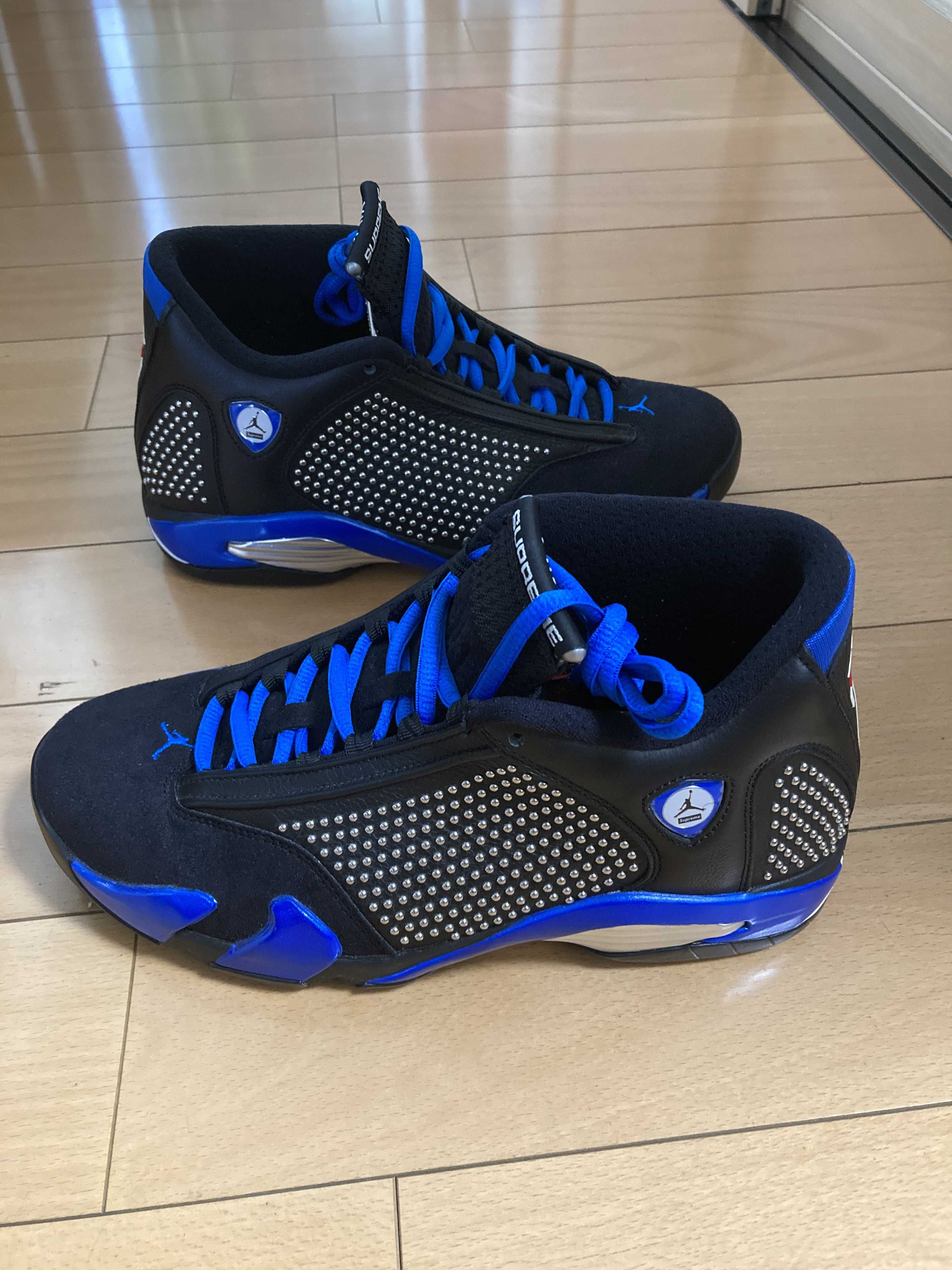 Supreme × Nike Air Jordan 14 Retro "Black/Varsity Royal/Chrome"