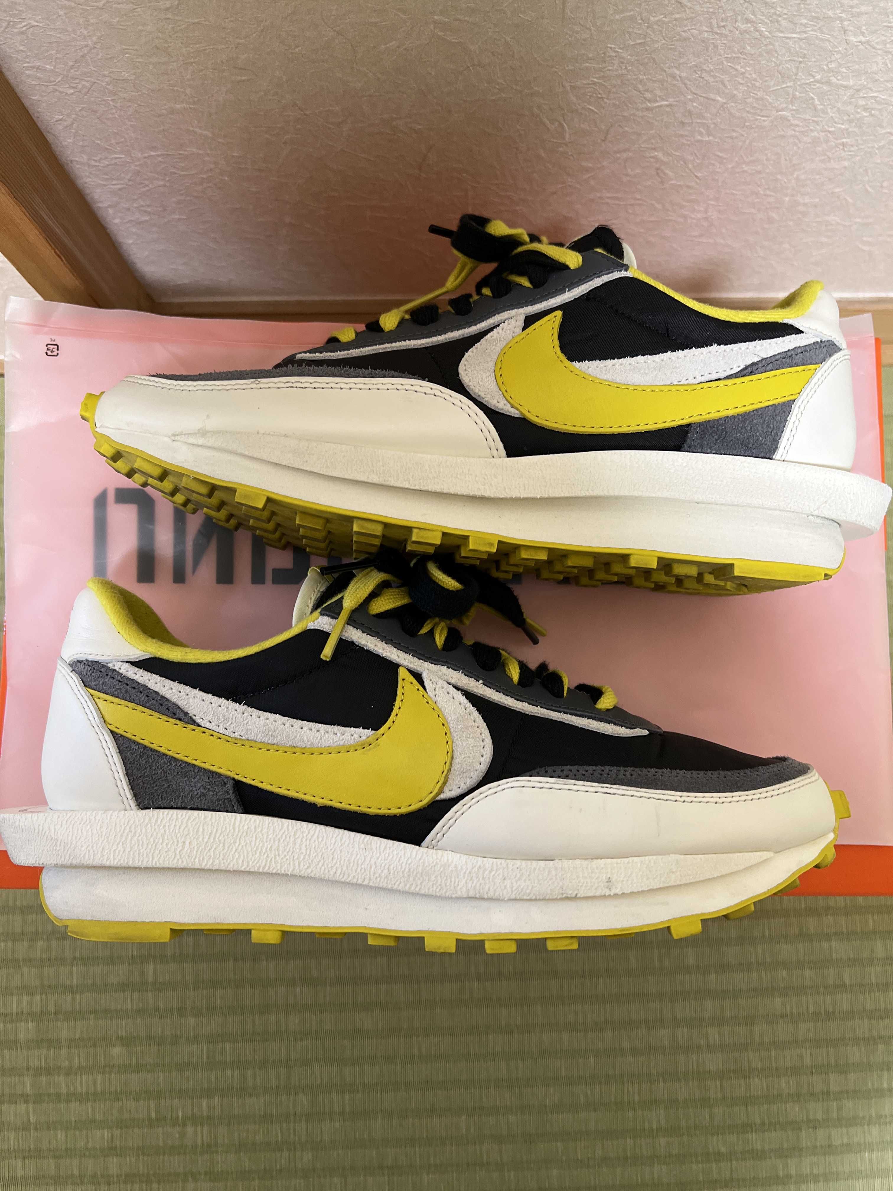 UNDERCOVER × sacai × Nike LD Waffle "Black/Sail-Dark Grey-Bright Citron"
