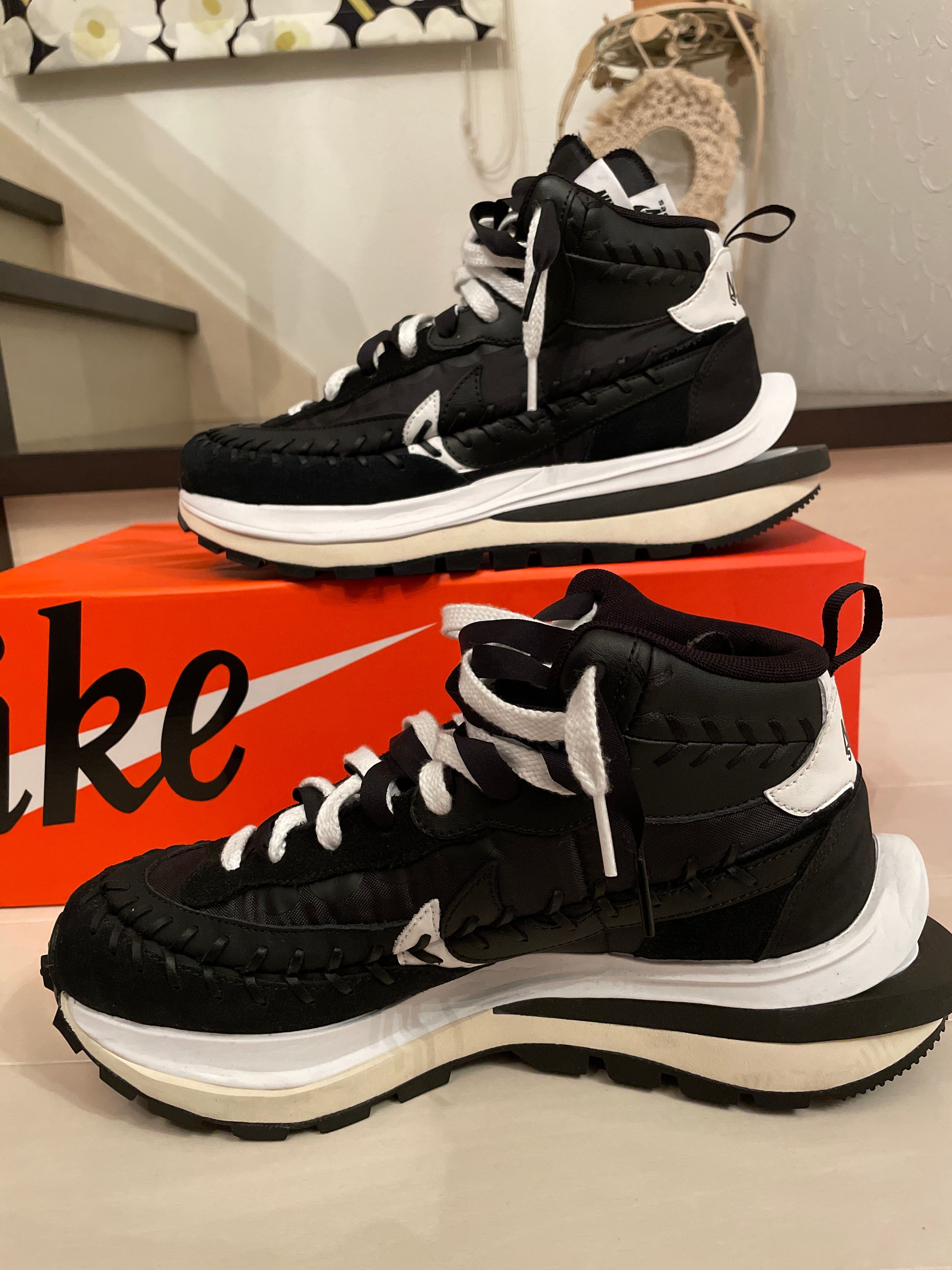 Jean-Paul Gaultier × sacai × Nike Vapor Waffle "Black/Black-White"