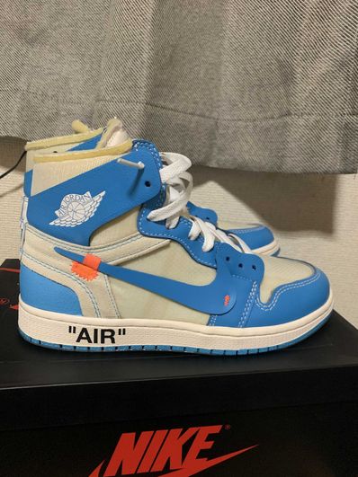 Off-White × Nike Air Jordan 1 High UNC "White/Dark Powder Blue"