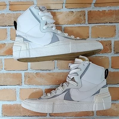 sacai × NIKE BLAZER MID "WHITE/WOLF GREY"