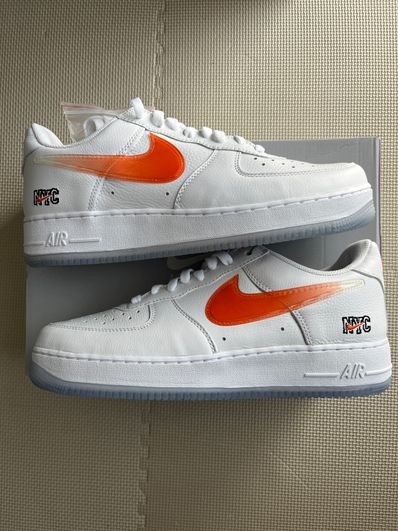 KITH × Nike Air Force 1 Low "White/Rush Blue/White/Brilliant Orange"