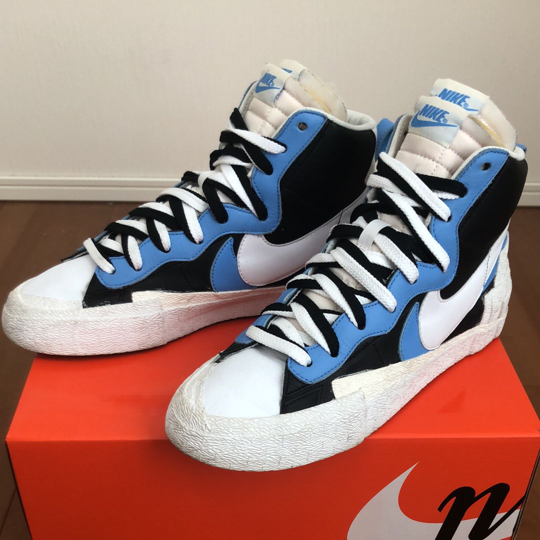 sacai × NIKE BLAZER MID "BLACK / BLUE"
