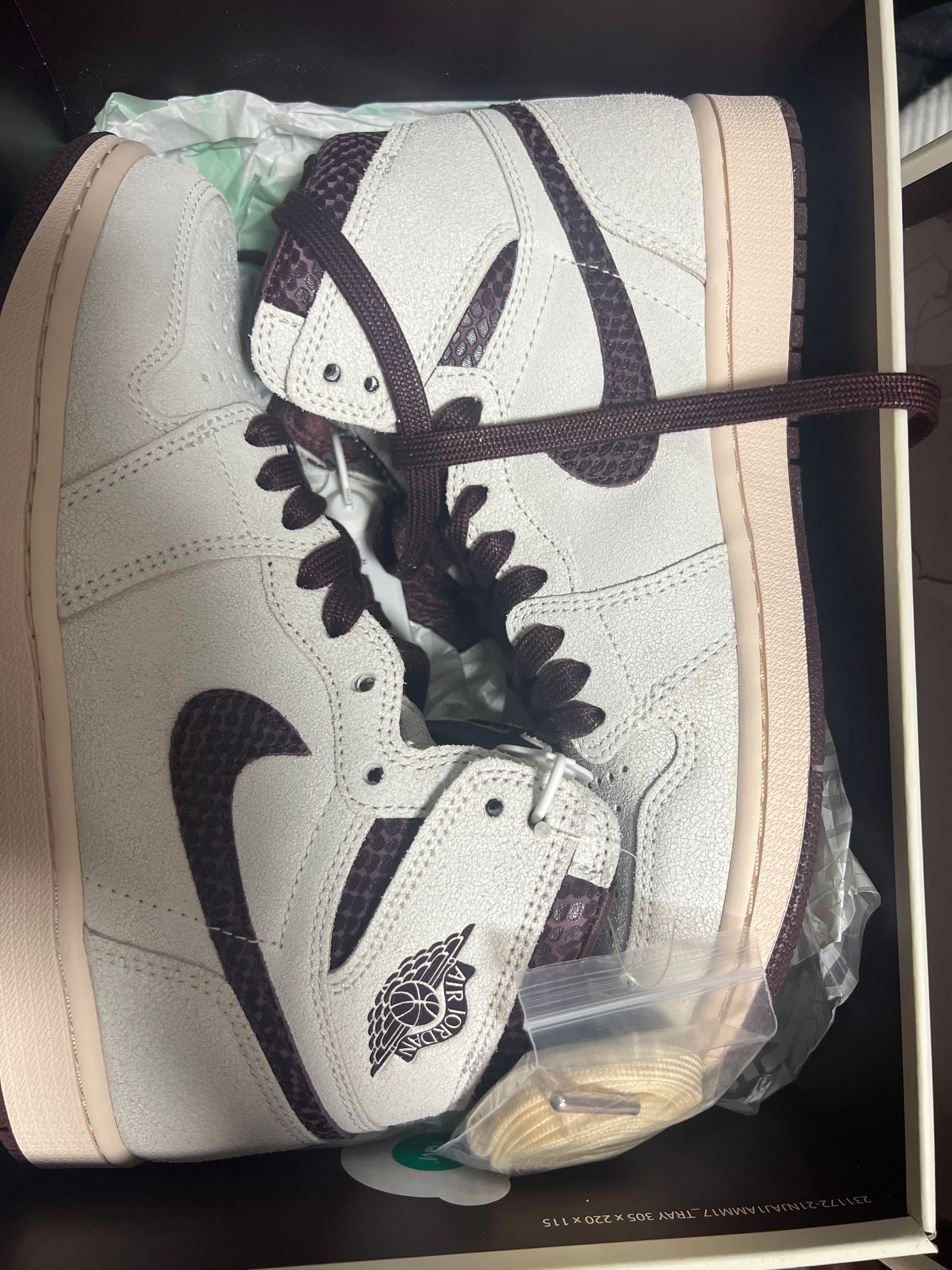 A Ma Maniere × Nike Air Jordan 1 Retro High OG "Sail and Burgundy"