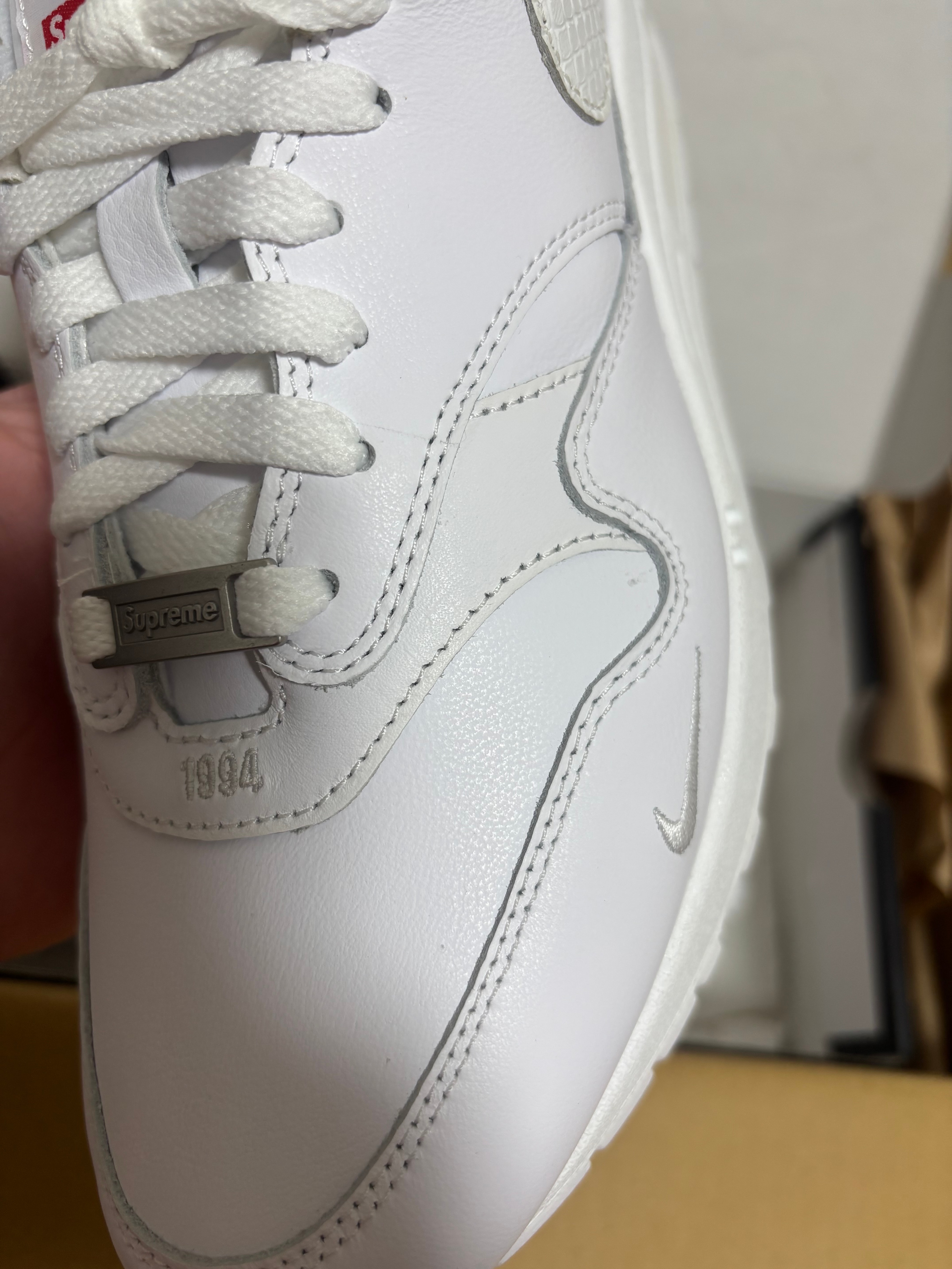 Supreme × Nike Air Max 1 '87 SP "White" (25SS Week4)