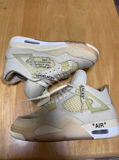 Off-White × Nike Women's Air Jordan 4 SP "Sail"