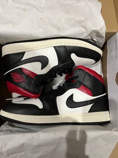 Nike Women's Air Jordan 1 Mid "Black/Gym Red"