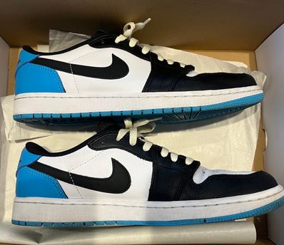 Nike Air Jordan 1 Low OG "Black and Dark Powder Blue/UNC"