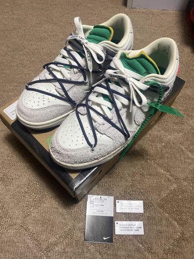 Off-White × Nike Dunk Low "Sail/Neutral Grey/Gridiron"