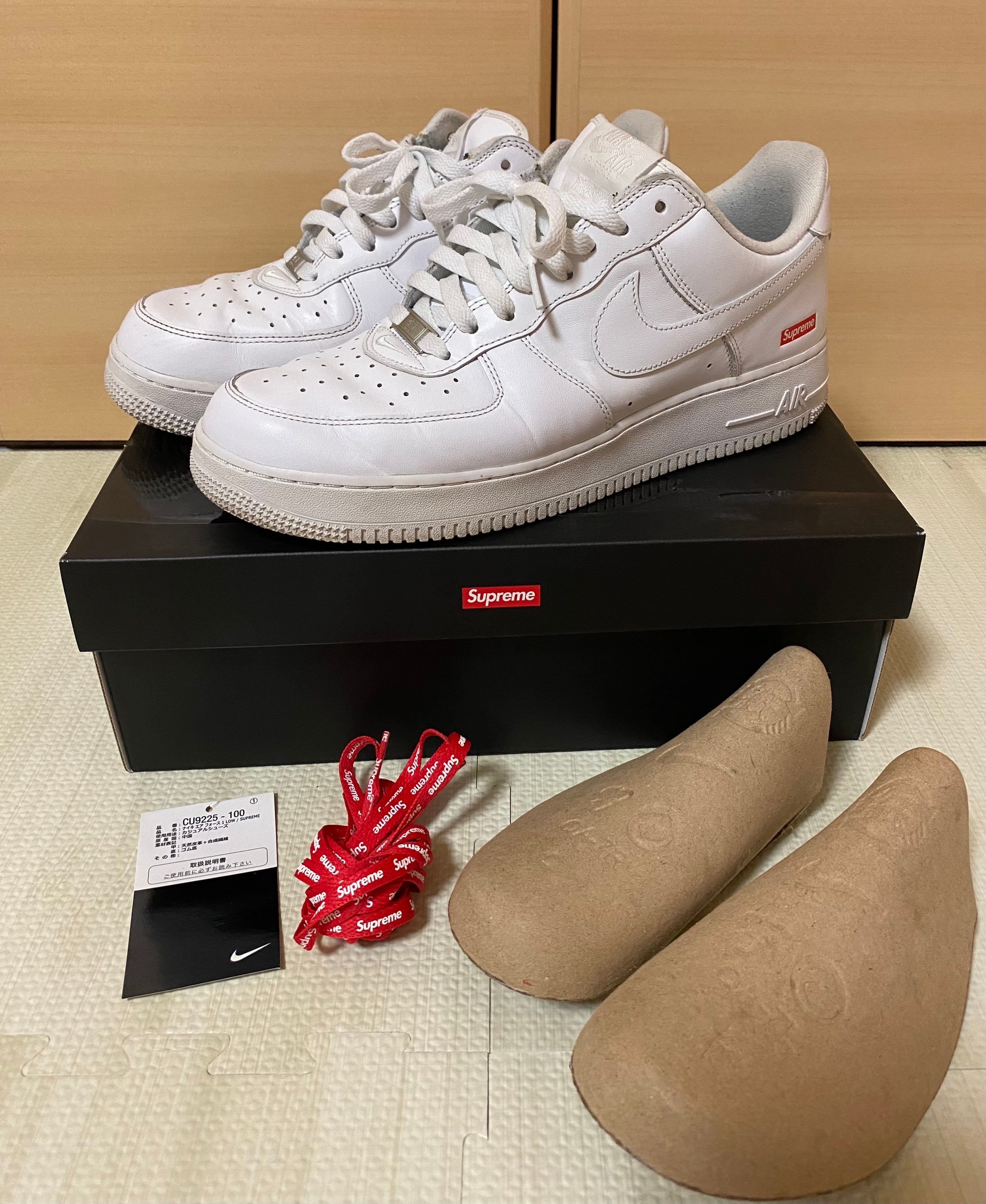 【26cm中古】Supreme✕ナイキ エアフォース1 ロー ホワイト Supreme × Nike Air Force 1 Low 