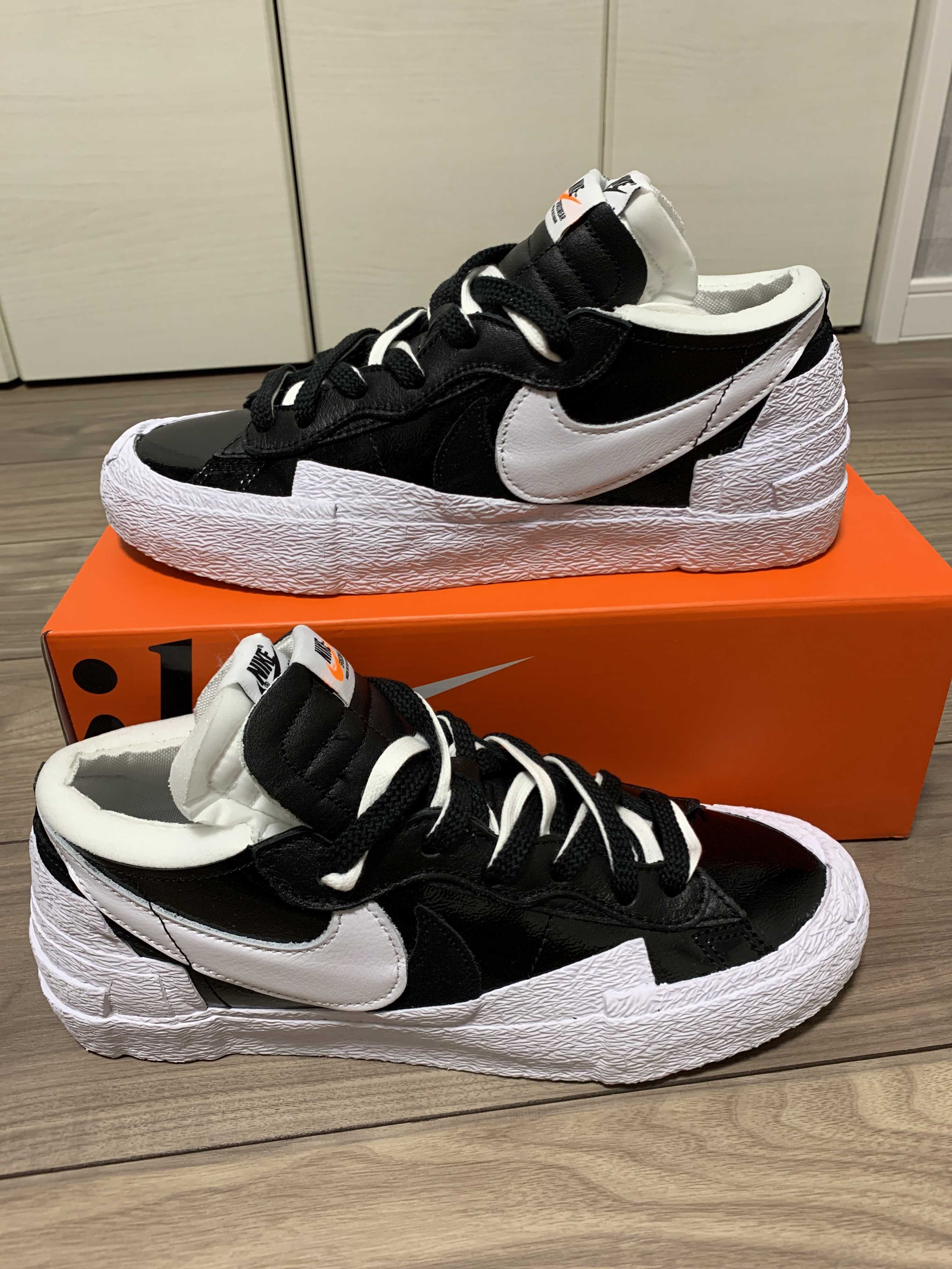 sacai × Nike Blazer Low "Black Patent Leather"