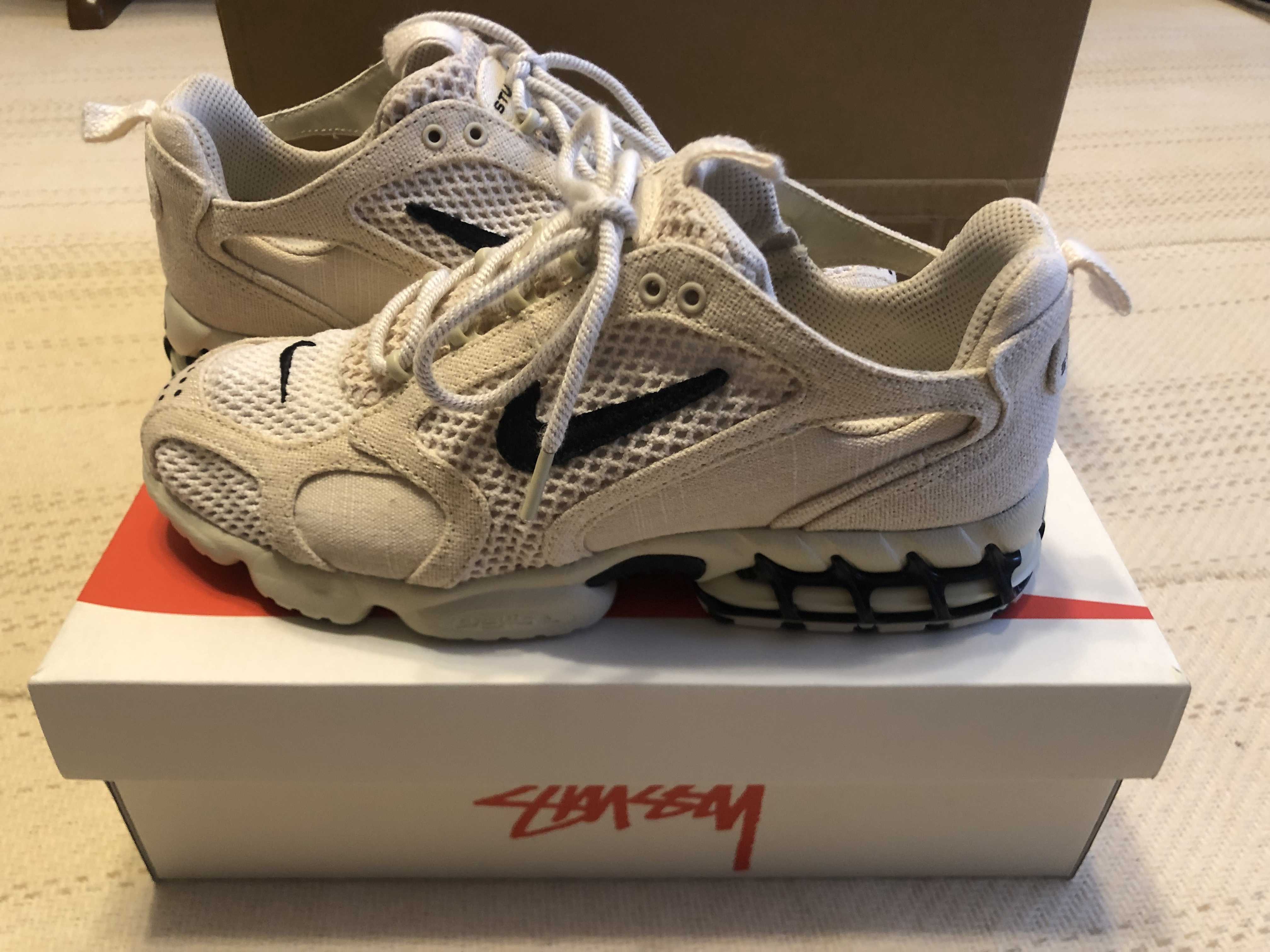 Stussy × Nike Air Zoom Spiridon CG 2 "Fossil/Black"