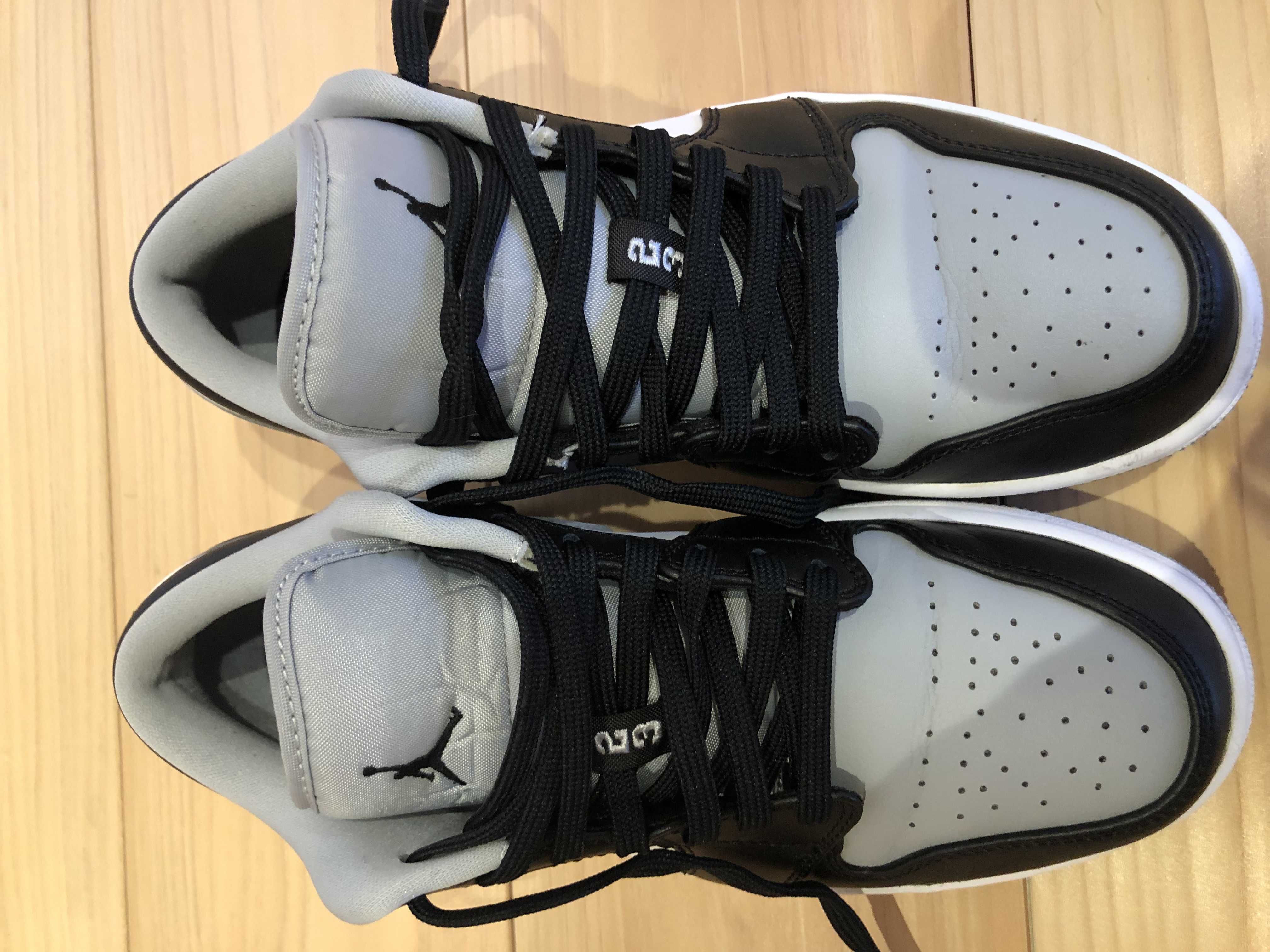 NIKE AIR JORDAN 1 LOW "BLACK/LIGHT SMOKE GREY"