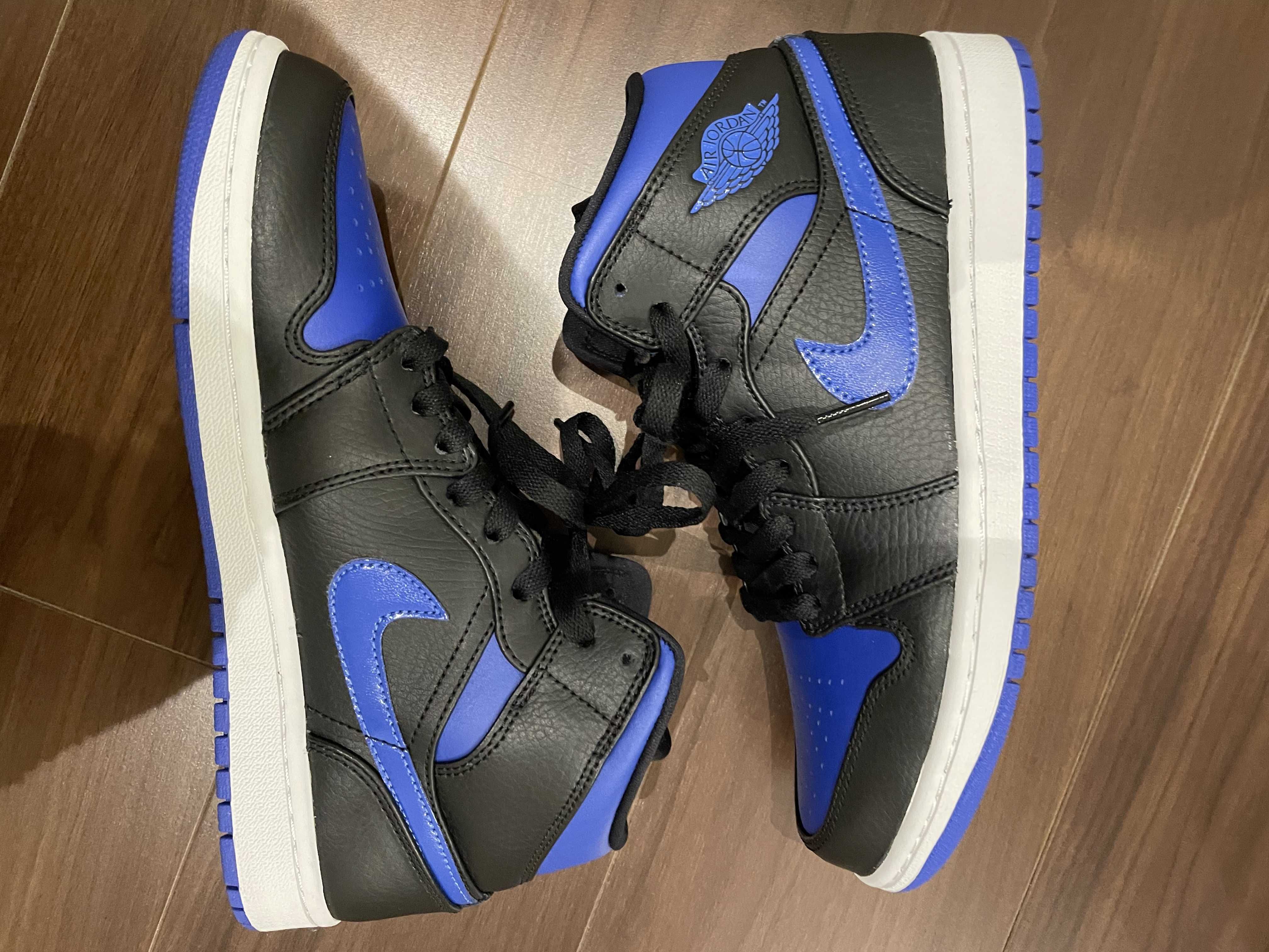 NIKE AIR JORDAN 1 MID "BLACK/BLUE"