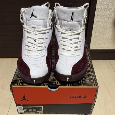 A Ma Maniere × Nike Women's Air Jordan 12 "White and Burgundy Crush"