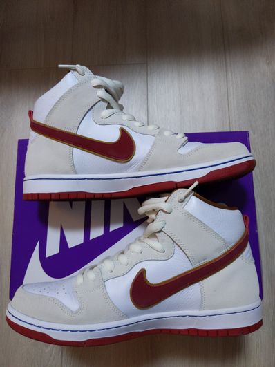 Nike Dunk High Pro "Sail/Team Crimson"