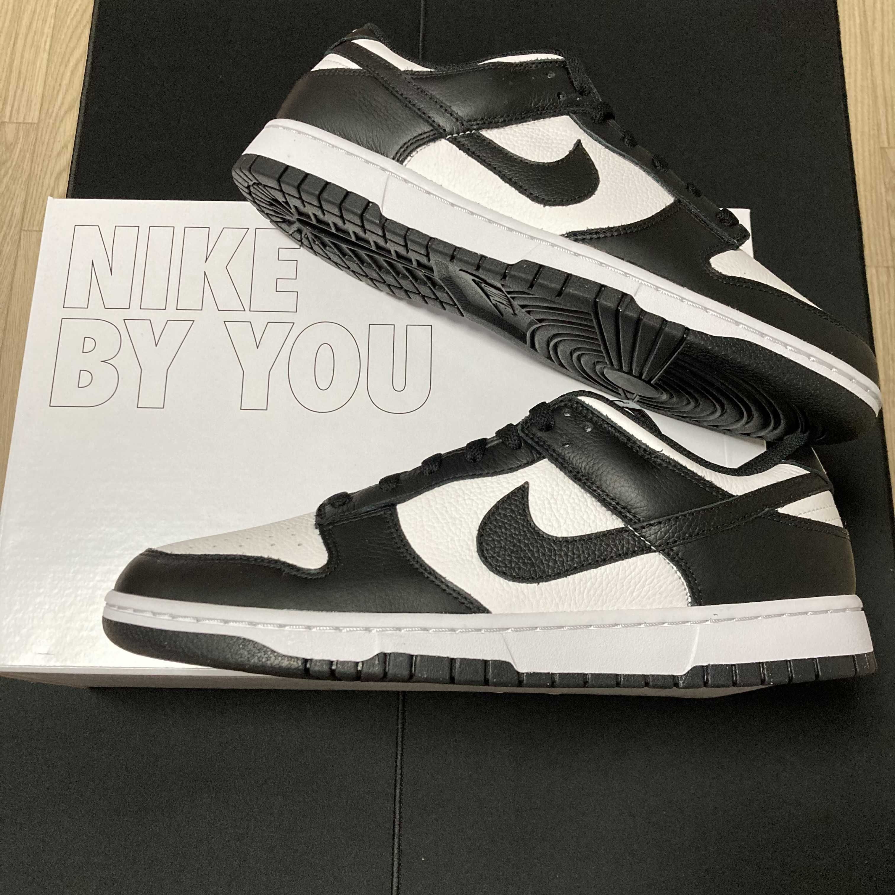 NIKE BY YOU Dunk Low 白/黒 スニーカー