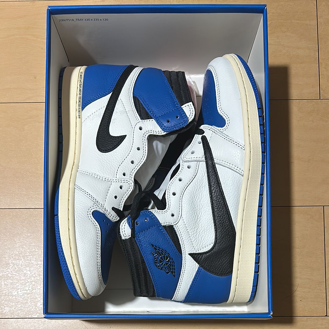 Travis Scott × fragment design × Nike Air Jordan 1 Retro High OG SP "Military Blue"