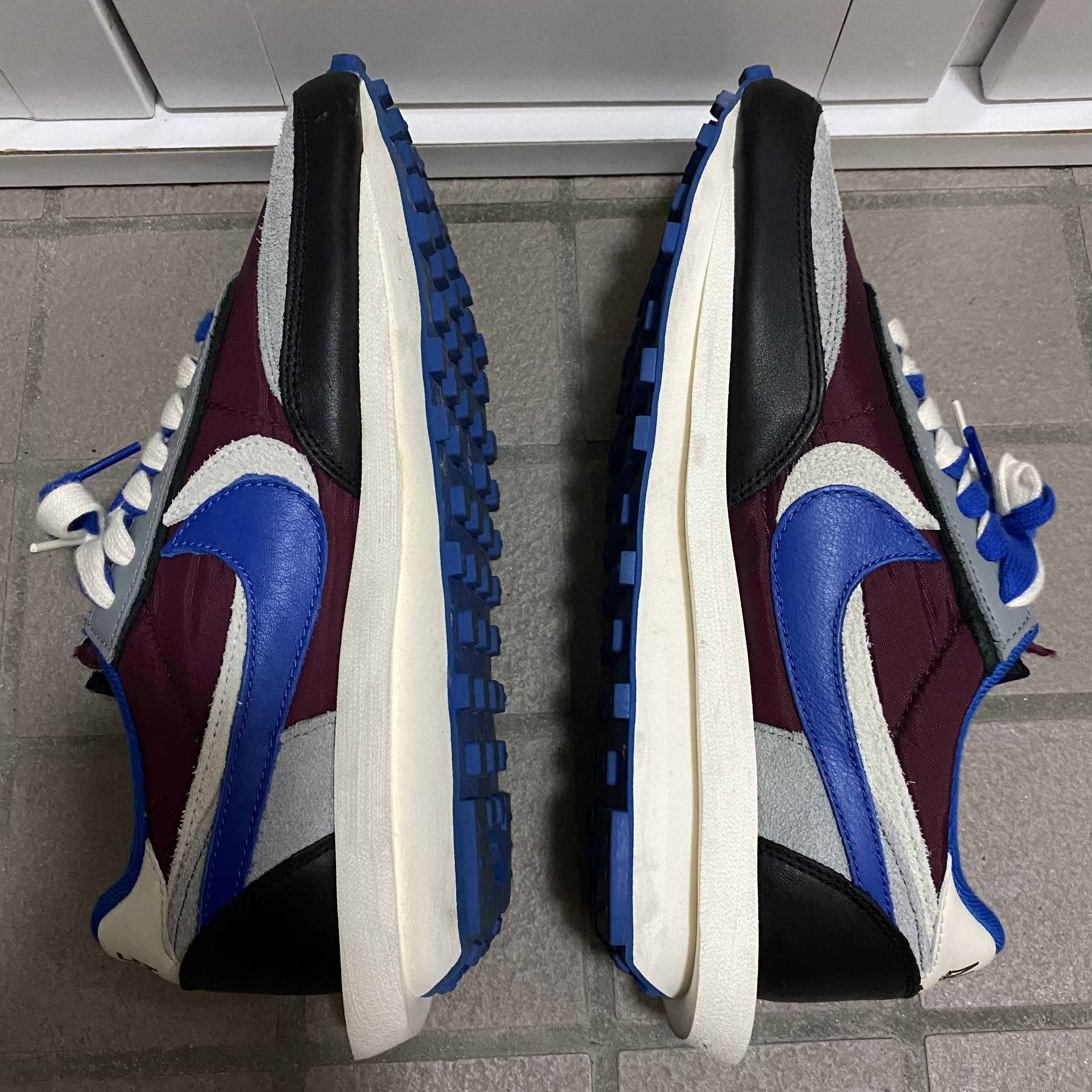 UNDERCOVER × sacai × Nike LD Waffle "Night Maroon/Pale Ivory-Ground Grey-Team Royal"