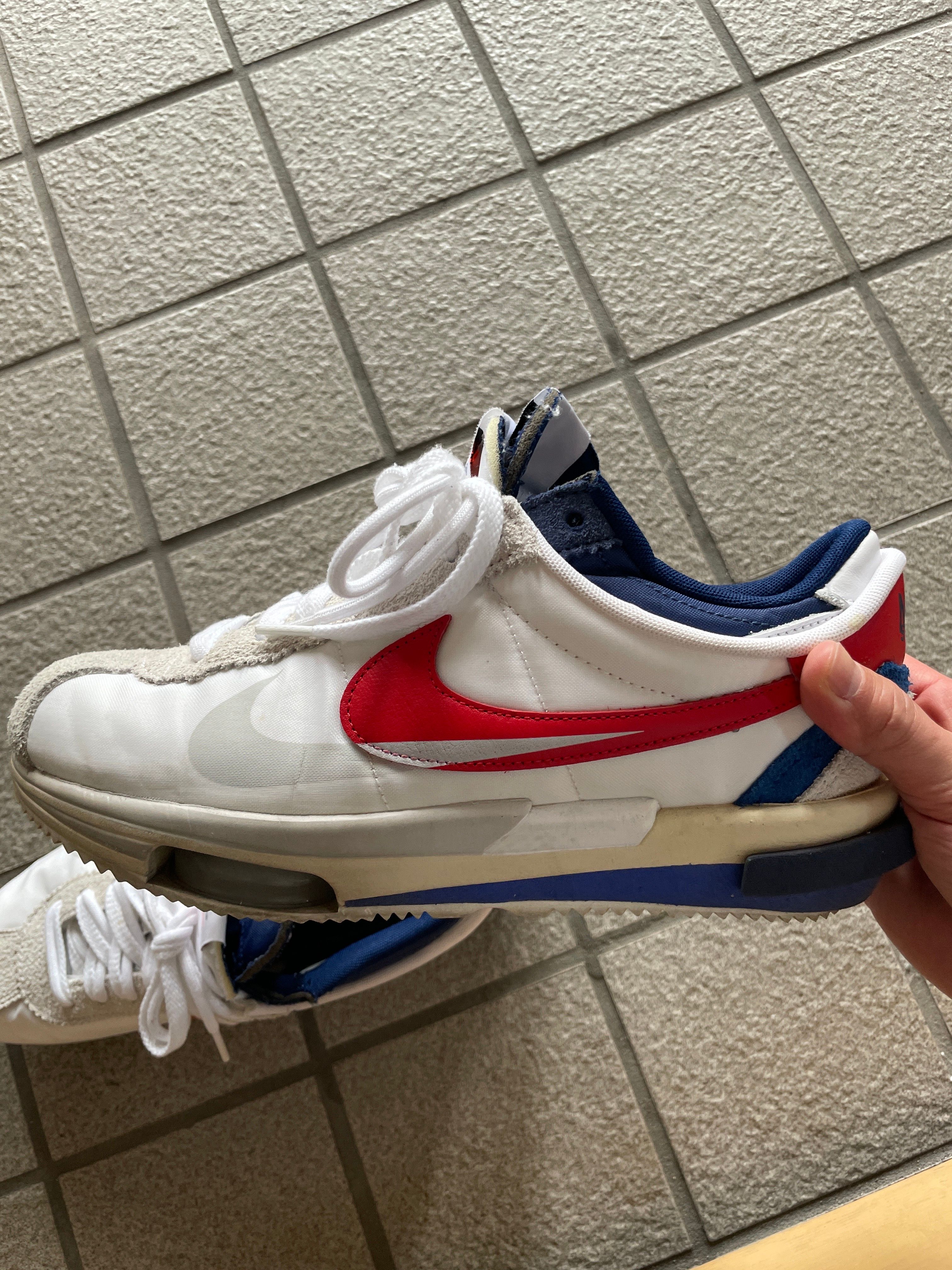 sacai × Nike Zoom Cortez "White and University Red"