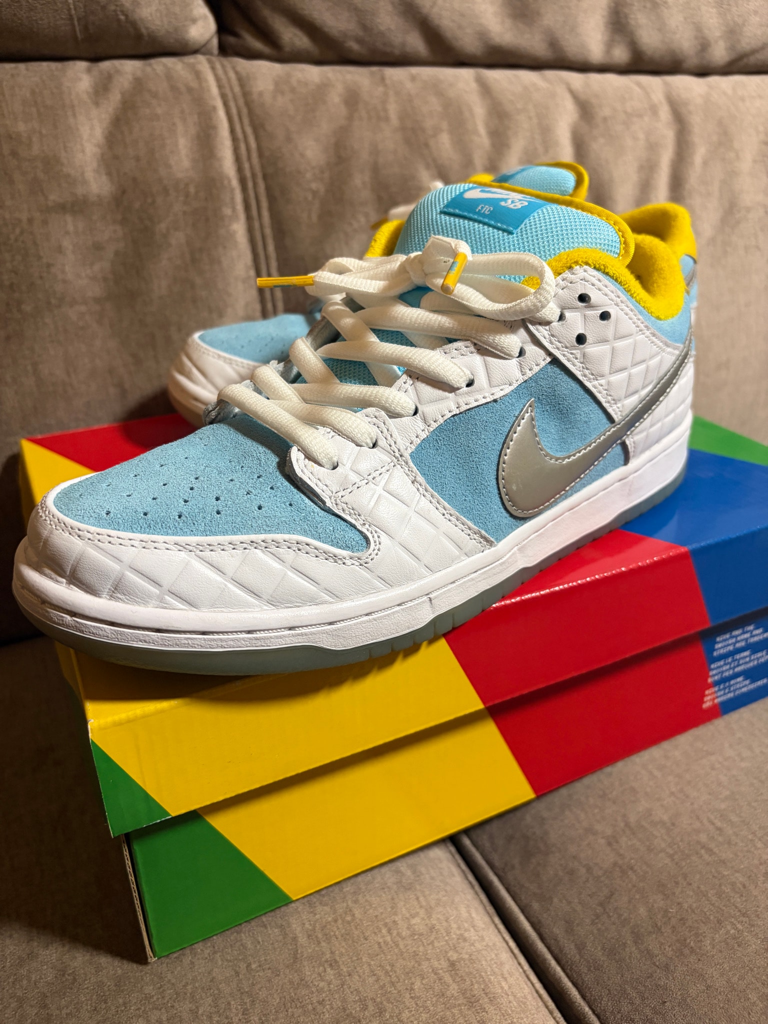 FTC × Nike SB Dunk Low "White/Blue"