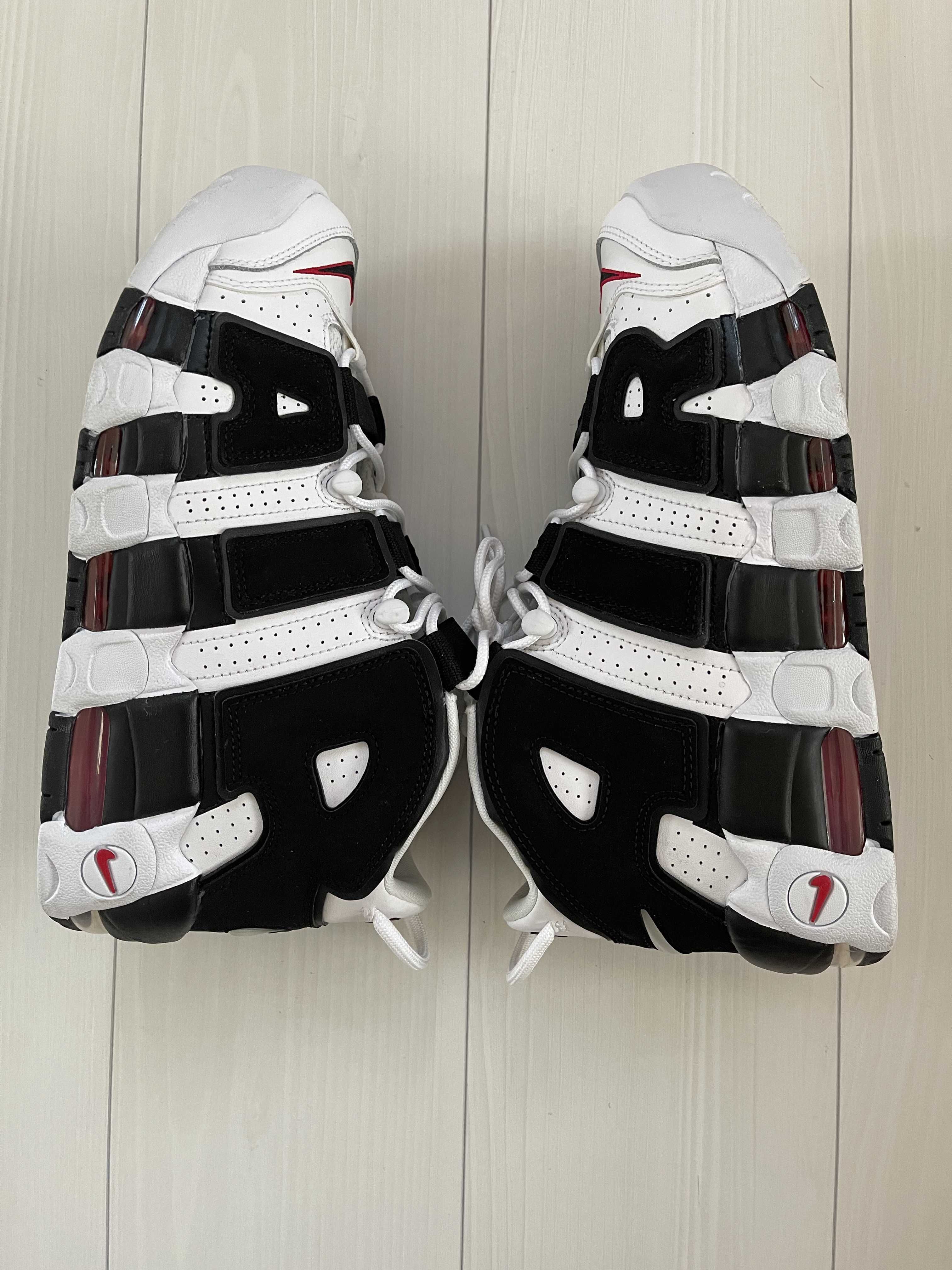 NIKE AIR MORE UPTEMPO "WHITE/BLACK/UNIVERSITY RED"(2020)